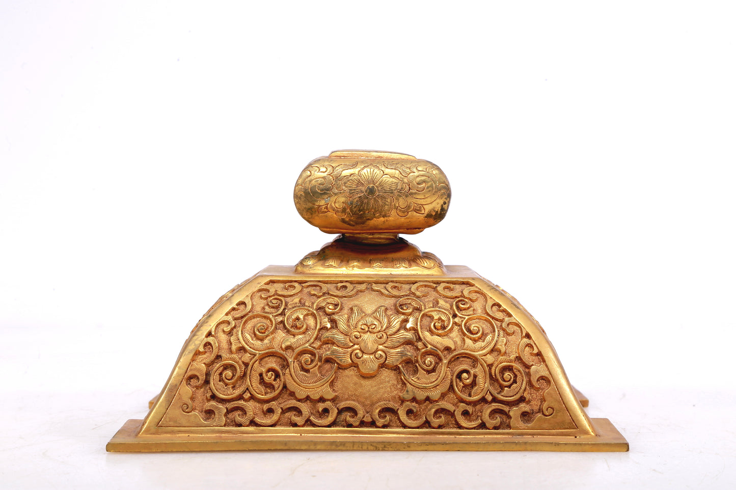 A Wonderful Gilt-Bronze 'Scrolling Lotus' Censer And Cover