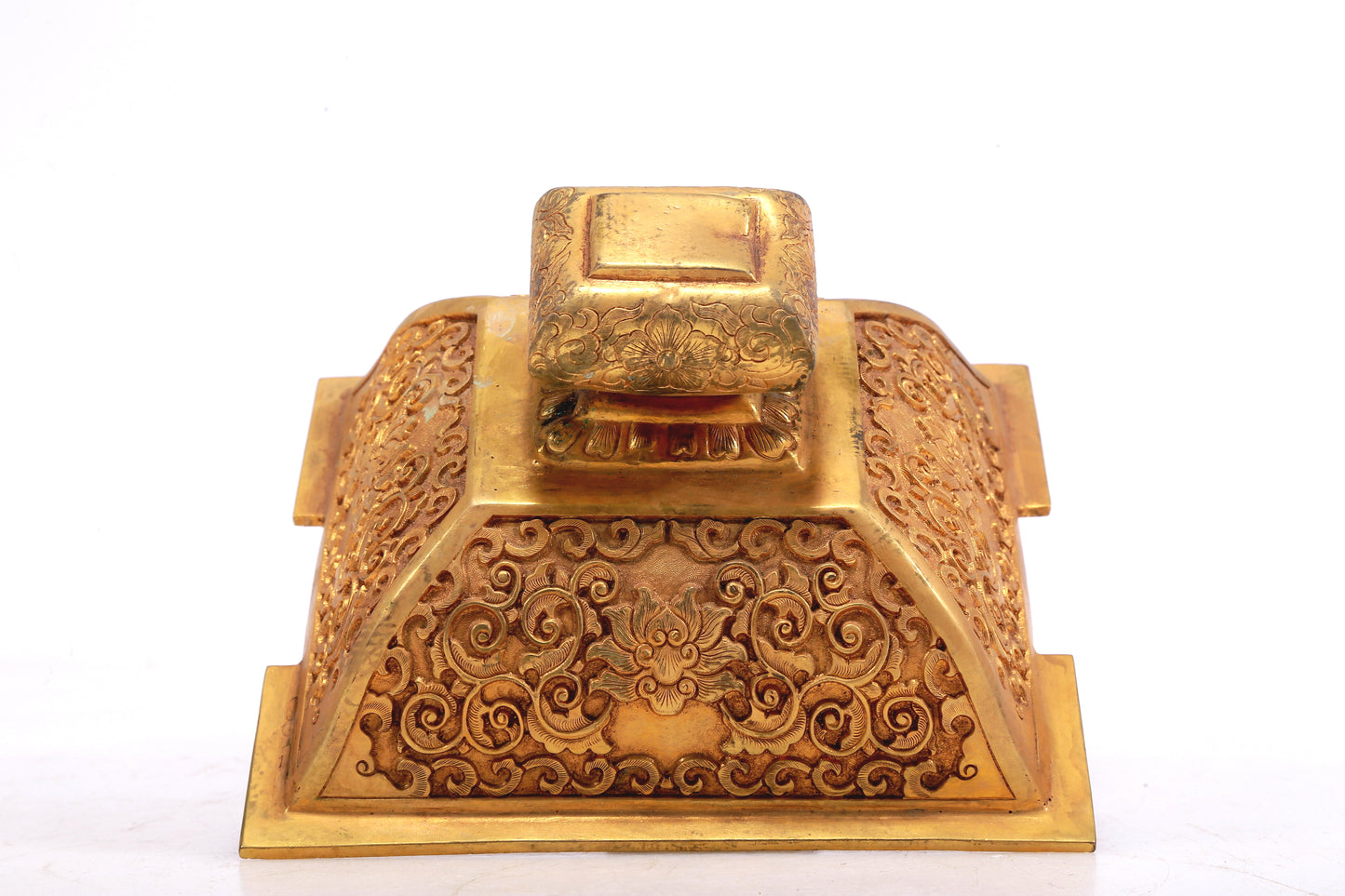 A Wonderful Gilt-Bronze 'Scrolling Lotus' Censer And Cover