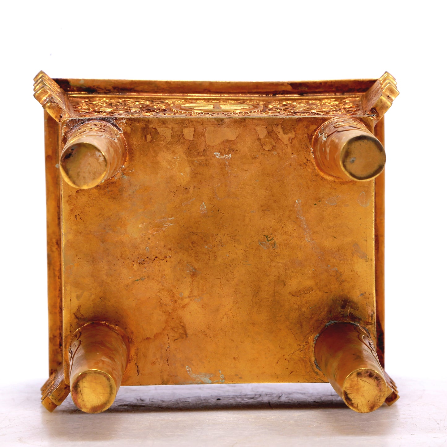 A Wonderful Gilt-Bronze 'Scrolling Lotus' Censer And Cover