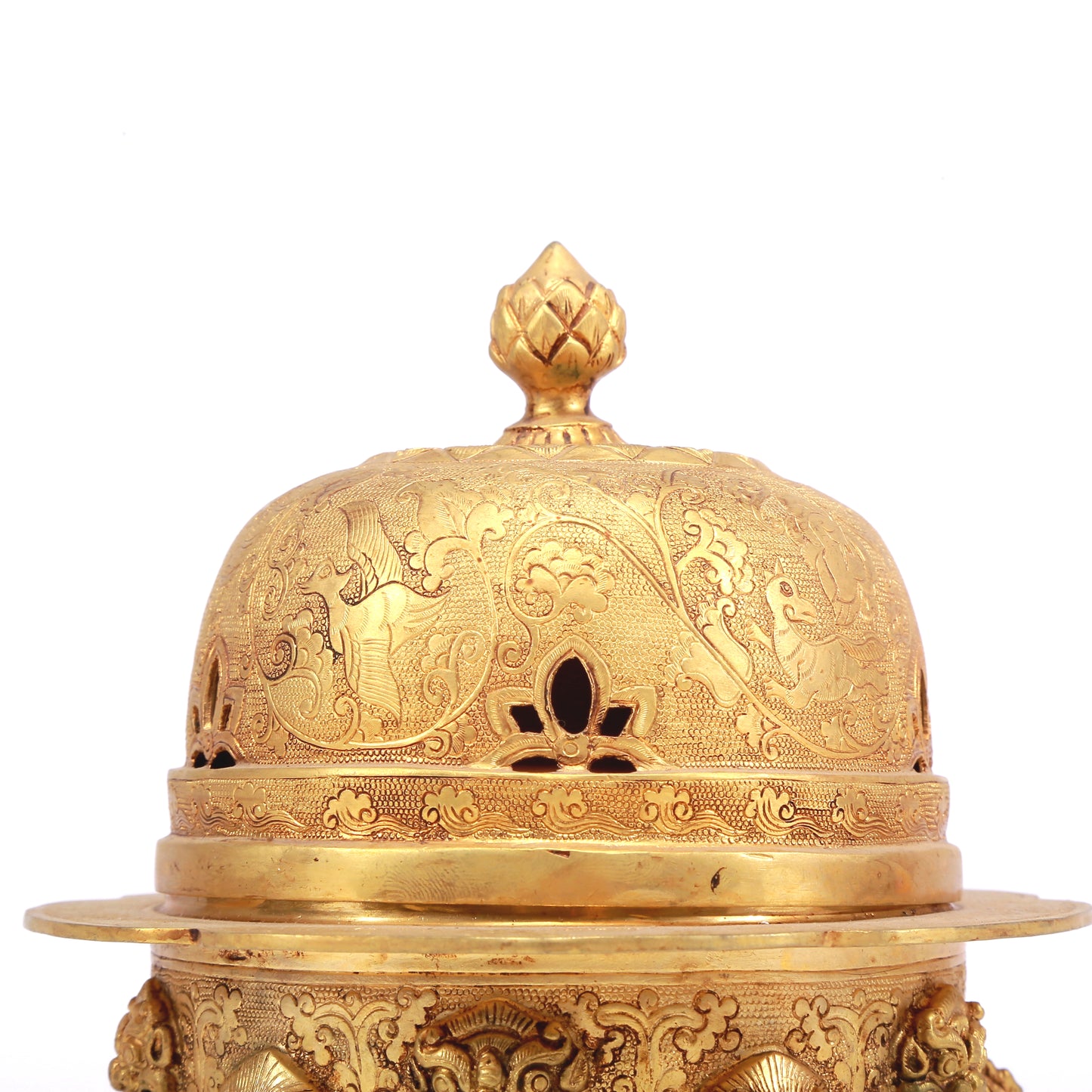 A Wonderful Gilt-Bronze 'Bodhisattva' Vase With Inscriptions