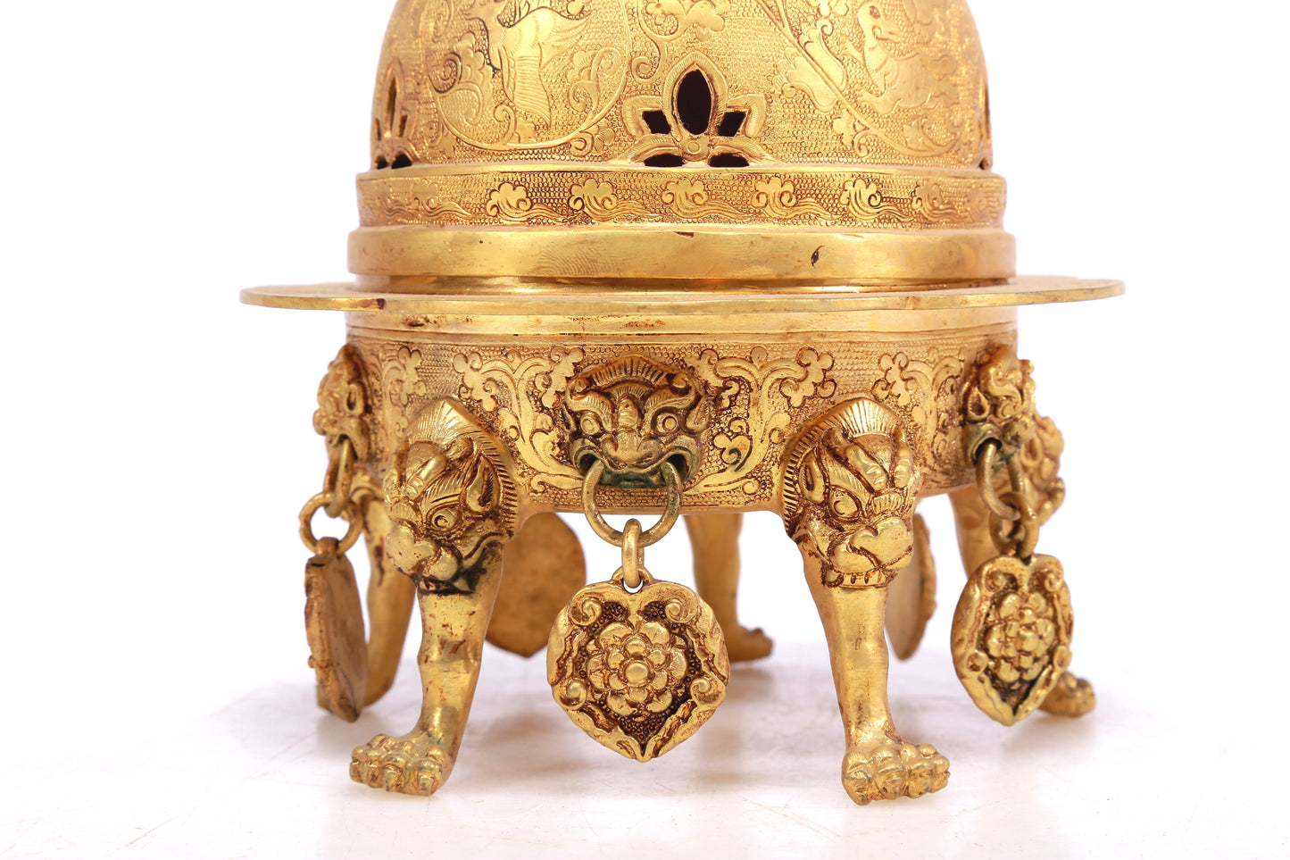A Wonderful Gilt-Bronze 'Bodhisattva' Vase With Inscriptions