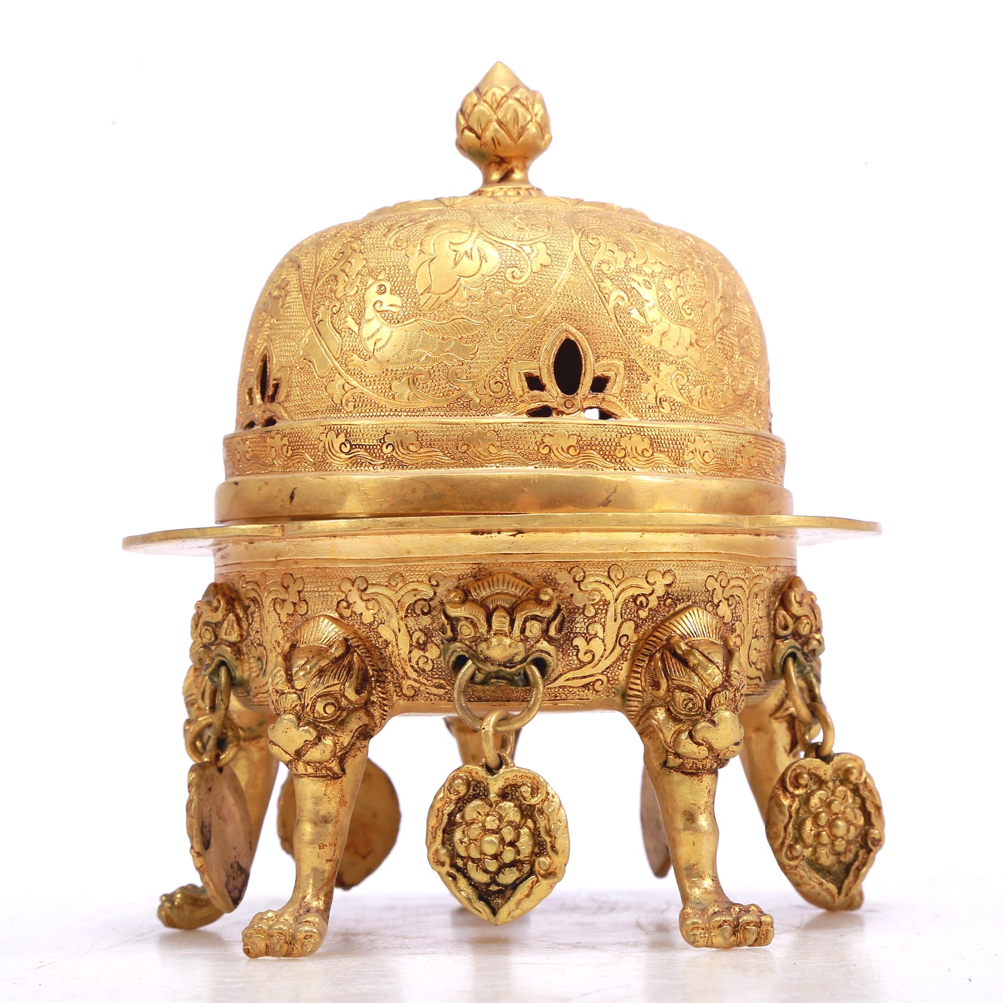 A Wonderful Gilt-Bronze 'Bodhisattva' Vase With Inscriptions