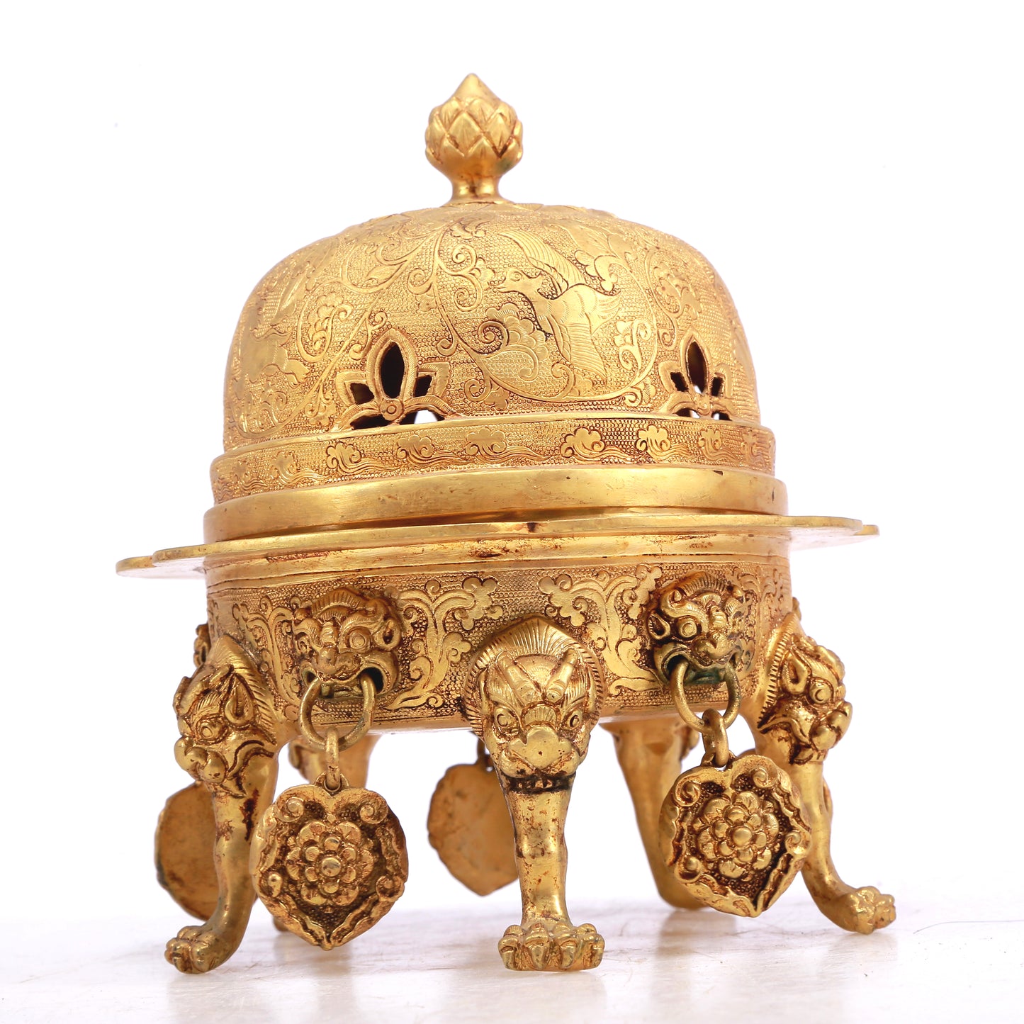 A Wonderful Gilt-Bronze 'Bodhisattva' Vase With Inscriptions