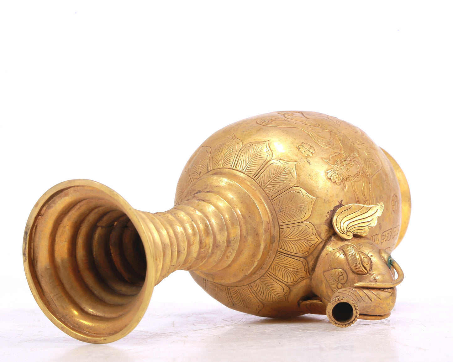 A Wonderful Gilt-Bronze 'Bodhisattva' Pot With Inscriptions
