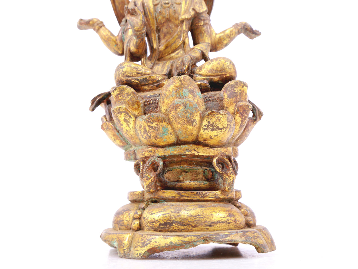 A sacred gilt bronze statue of Bodhisattva