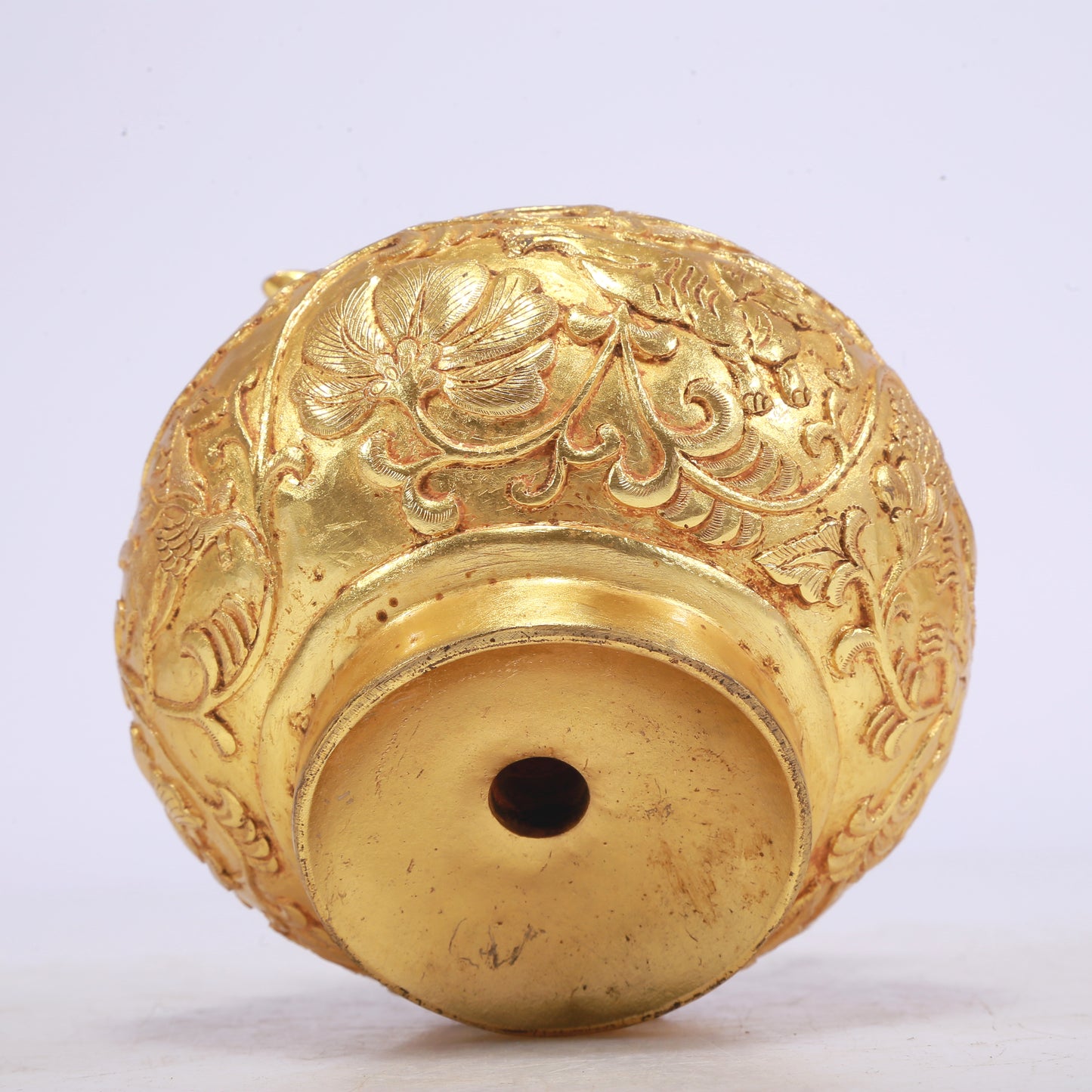A Marvelous Gilt-Bronze 'Flower& Auspicious Beast' Ewer