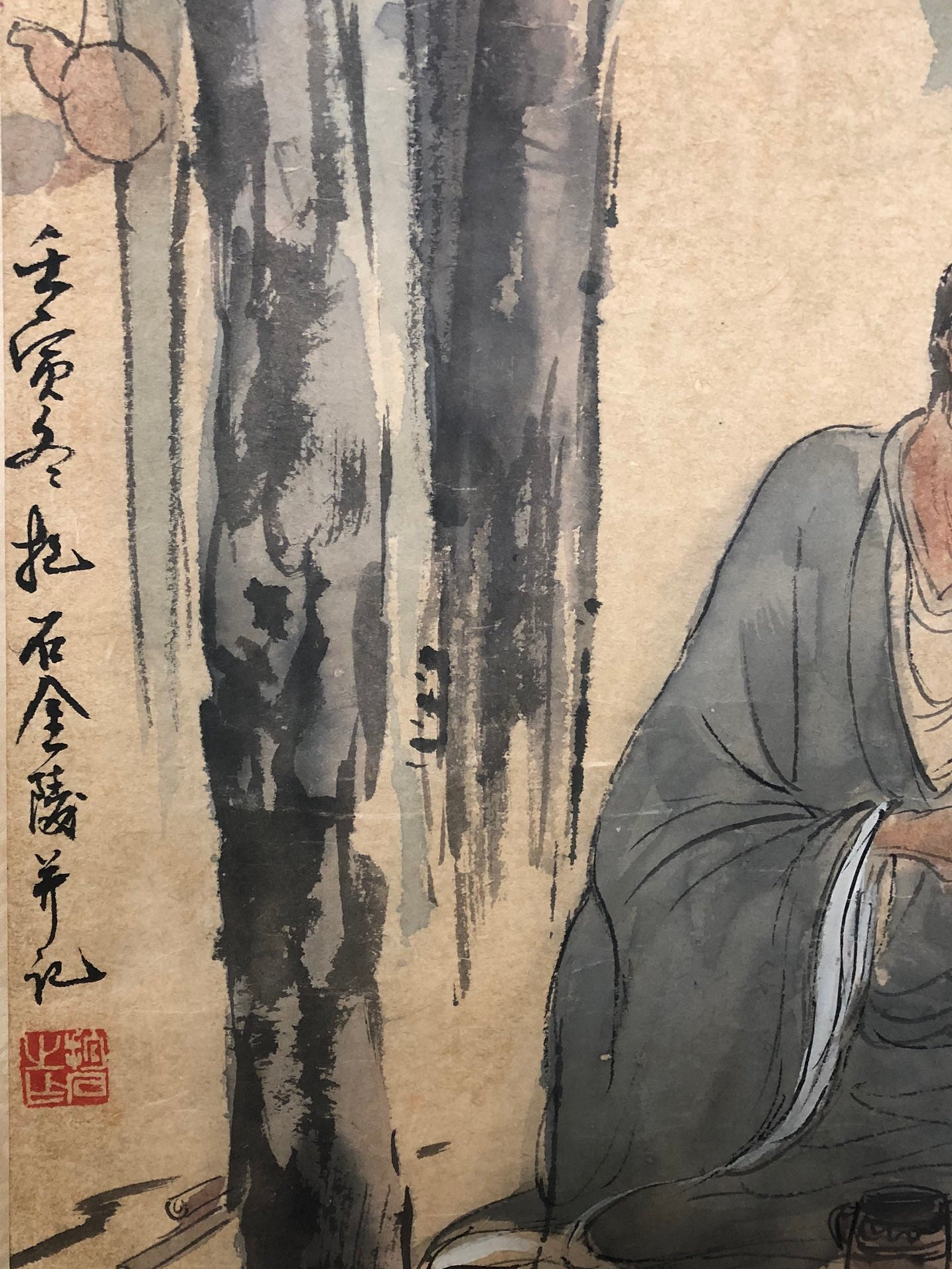 A Chinese Ink Painting Hanging Scroll By Fu BaoShi