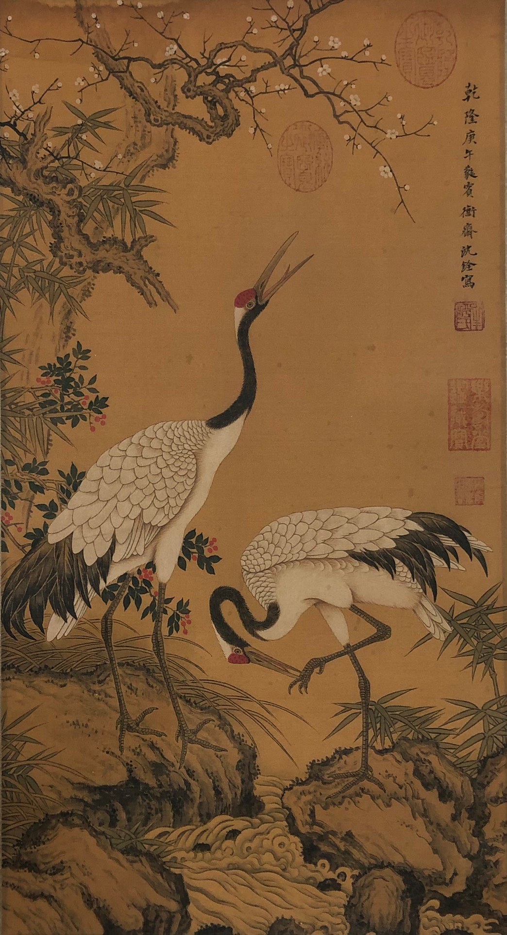 An Exquisite Chinese Ink Painting Hanging Scroll By Shen Quan