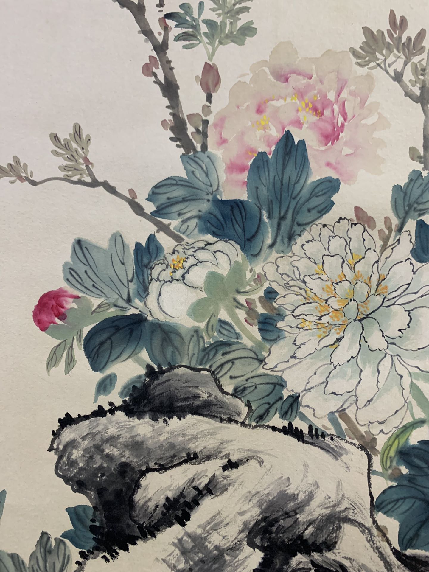 A Marvelous Chinese Ink Painting Hanging Scroll By Zhang Xiong
