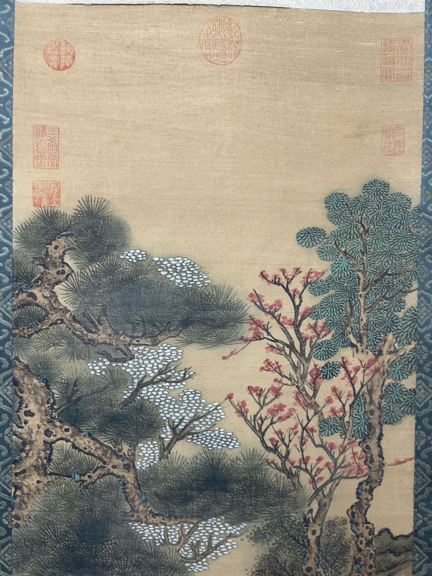 A Fabulous Chinese Ink Painting Hanging Scroll By Leng Mei