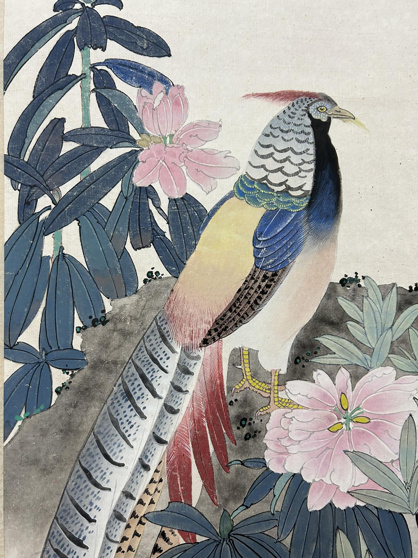 A Fabulous Chinese Ink Painting Hanging Scroll By Wang Qingsheng