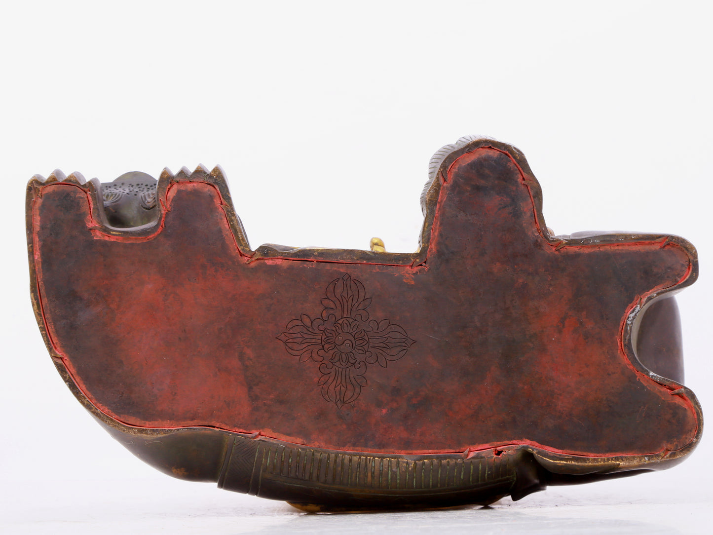 A solemn gilt bronze statues of Manjushri and Samantabhadra