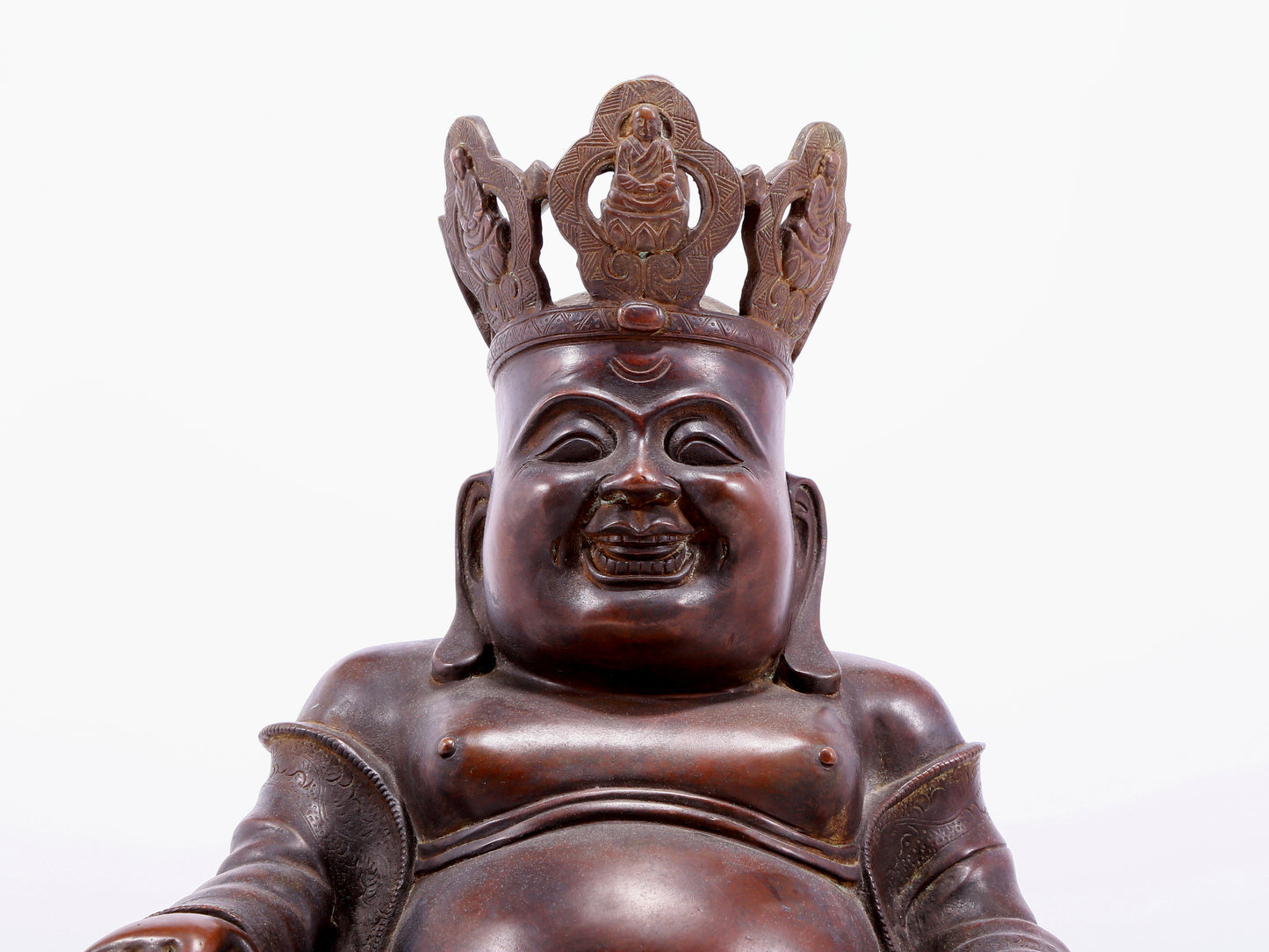An Archaic Bronze Figure Of Maitreya