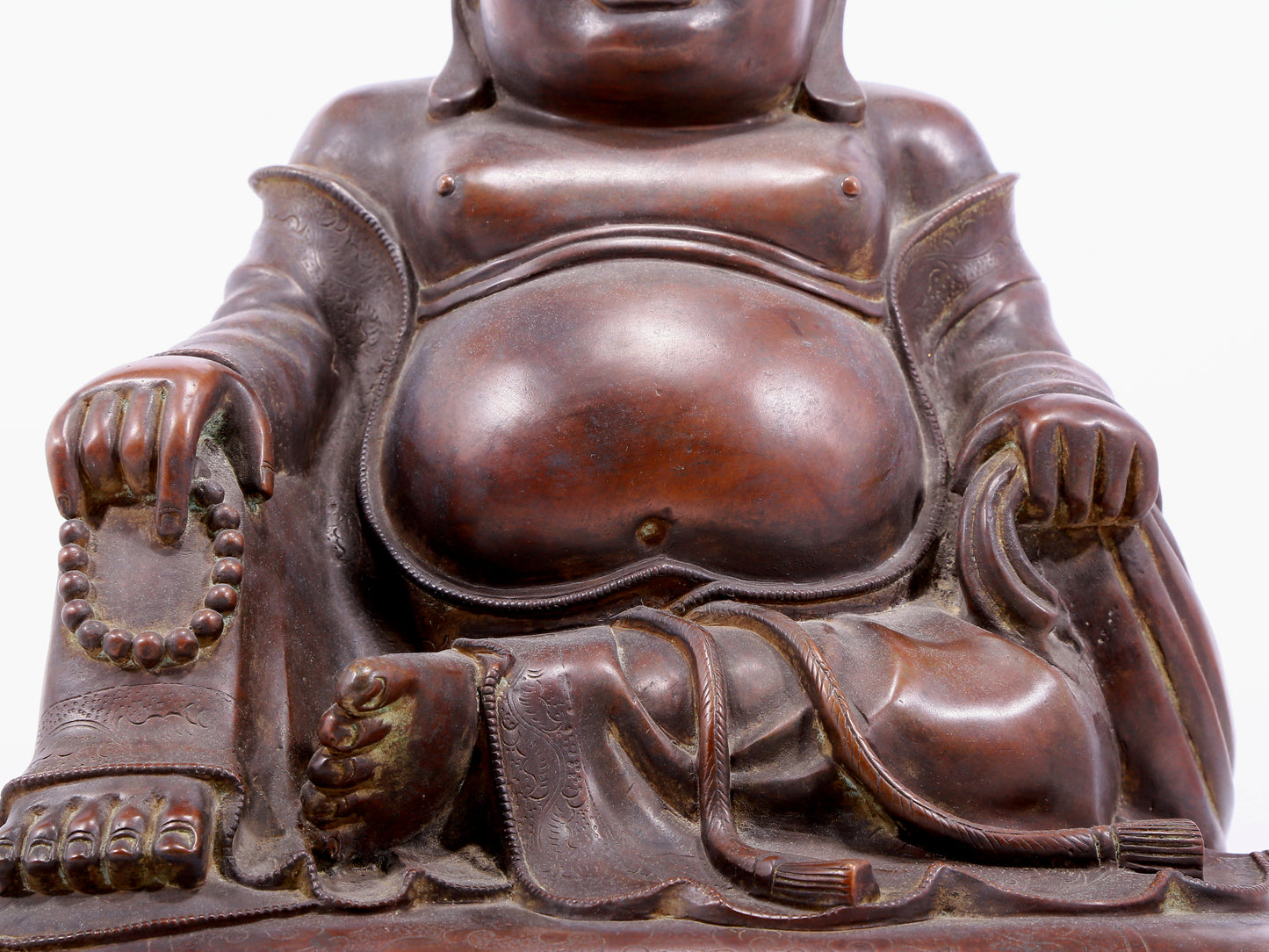 An Archaic Bronze Figure Of Maitreya