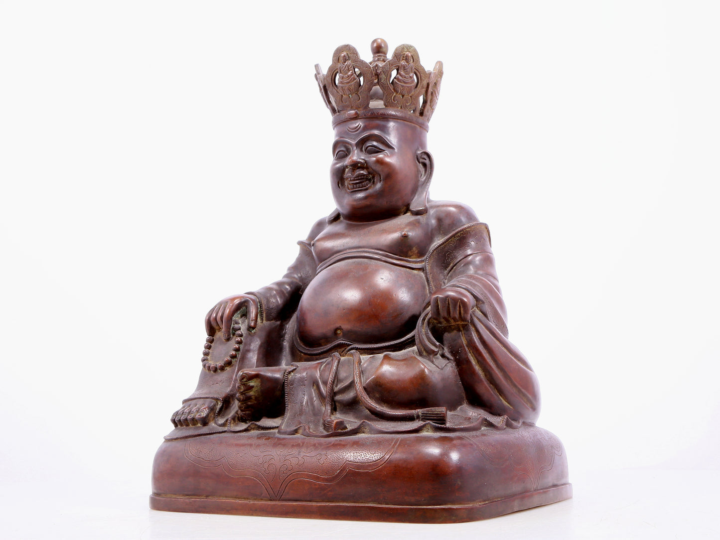 An Archaic Bronze Figure Of Maitreya