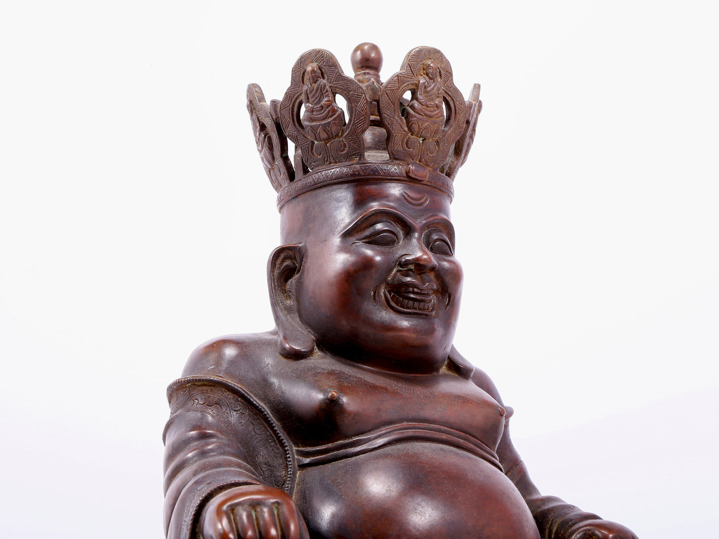 An Archaic Bronze Figure Of Maitreya