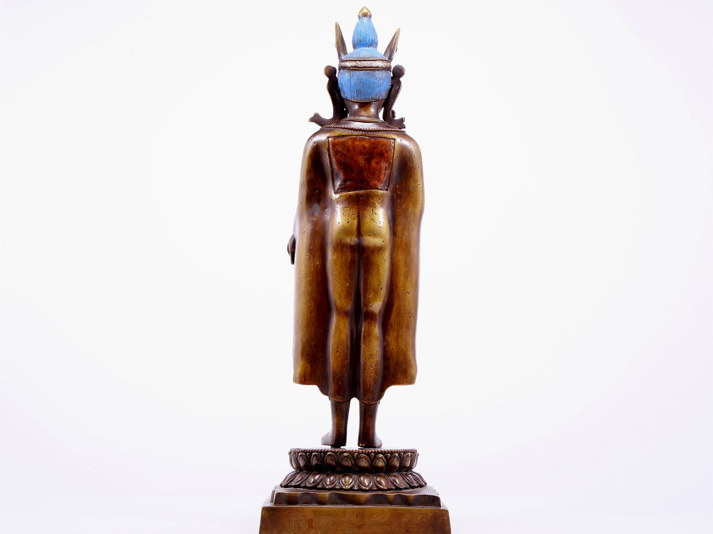 An alloy copper inlaid silver Buddha statue