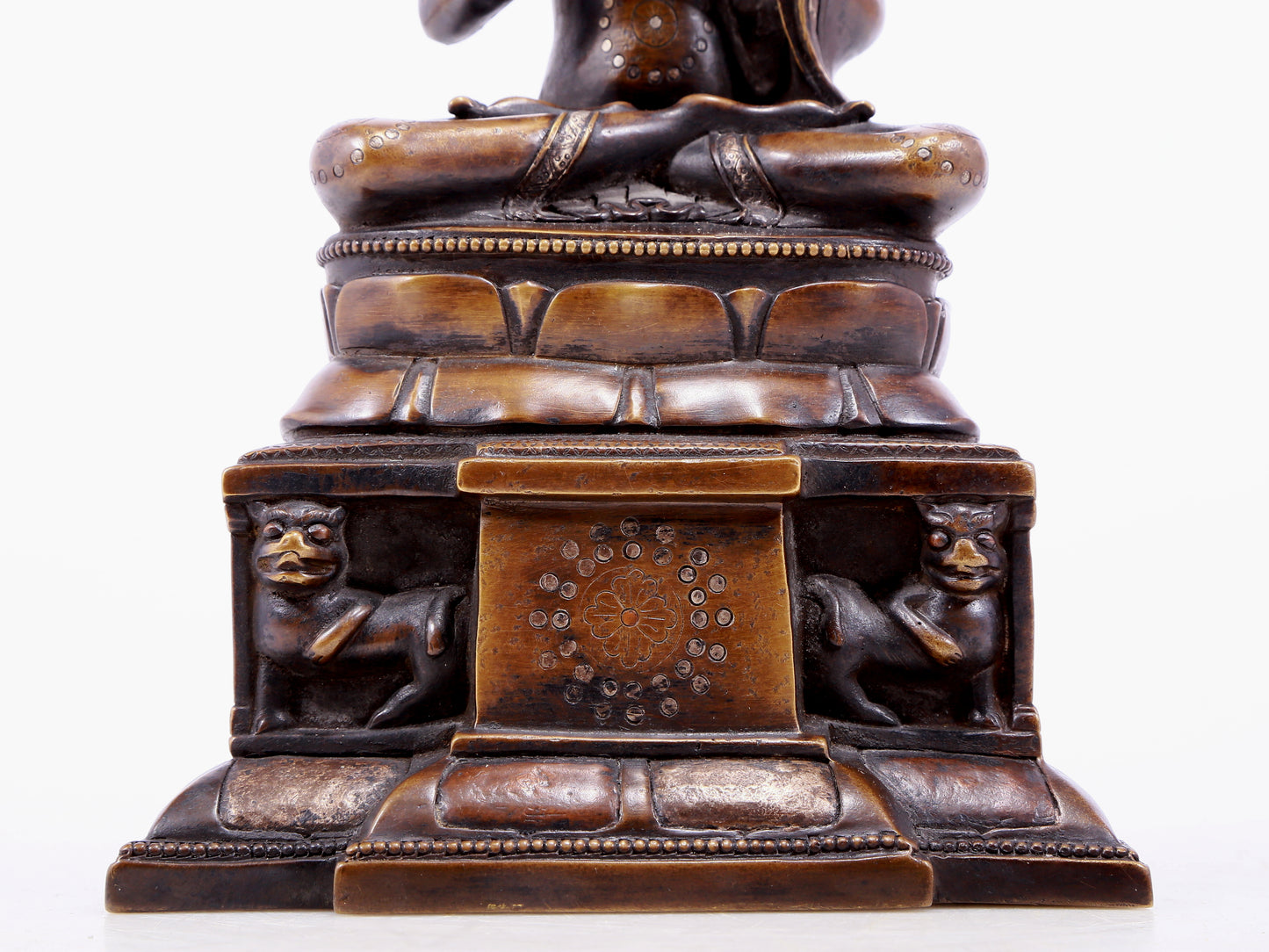 An alloy copper inlaid silver statue of Gautama Buddha