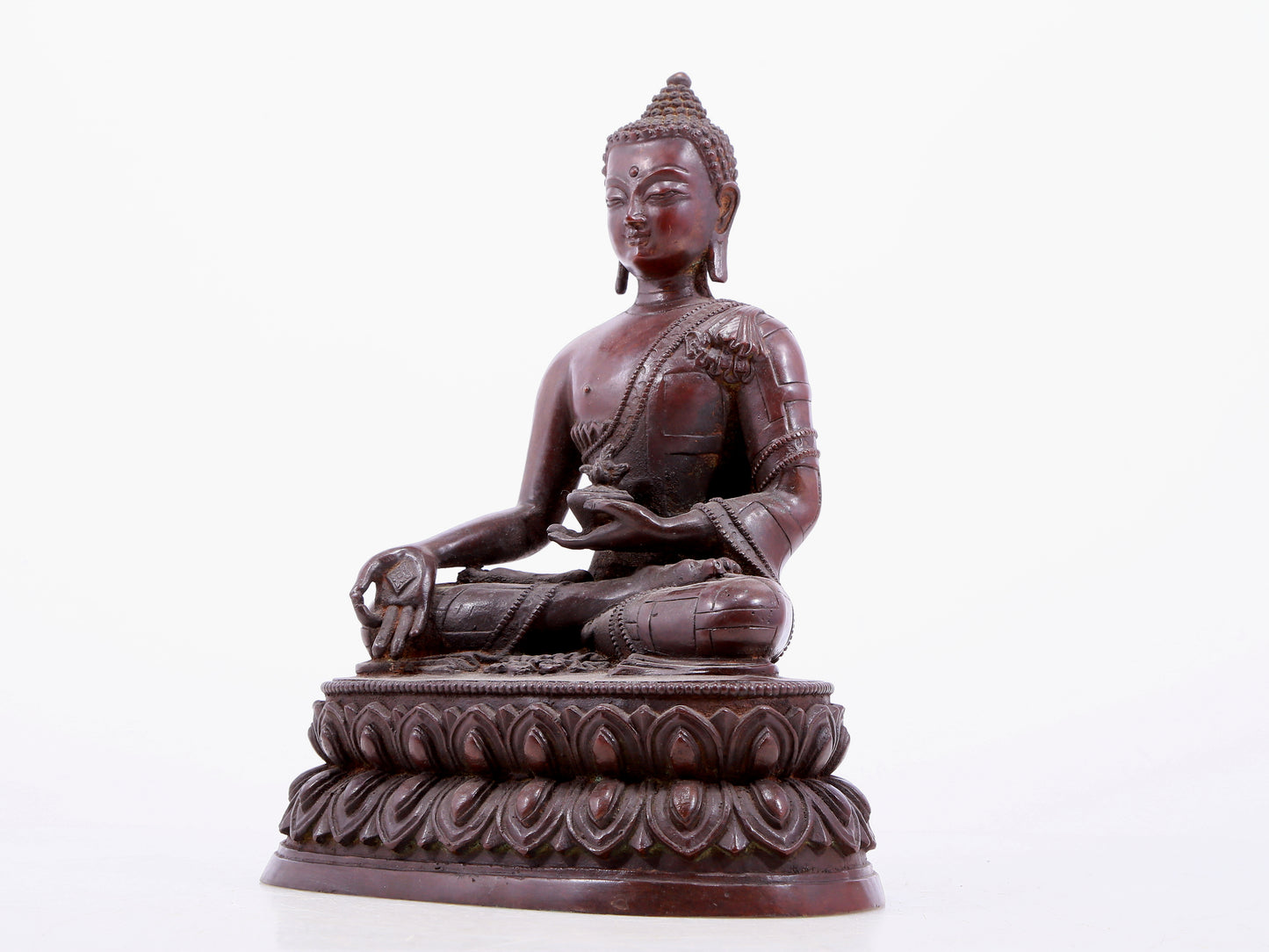An Exquisite Bronze Figure Of Buddha Shakyamuni