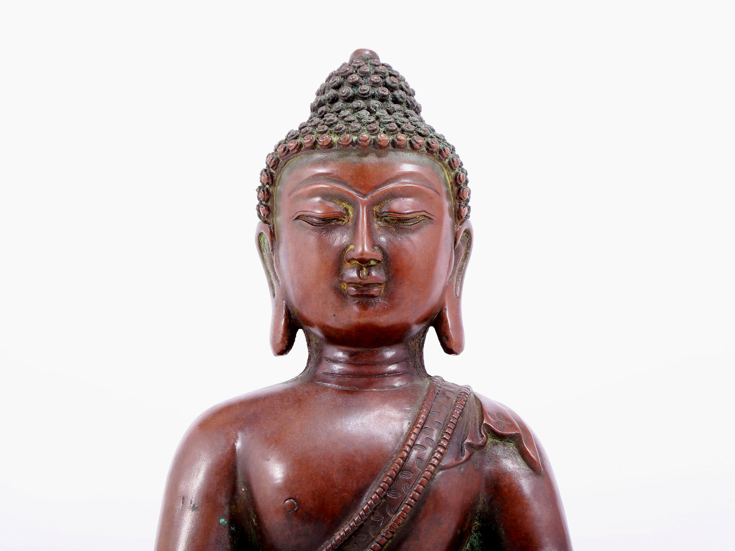 An Archaic Bronze Figure Of Buddha Shakyamuni