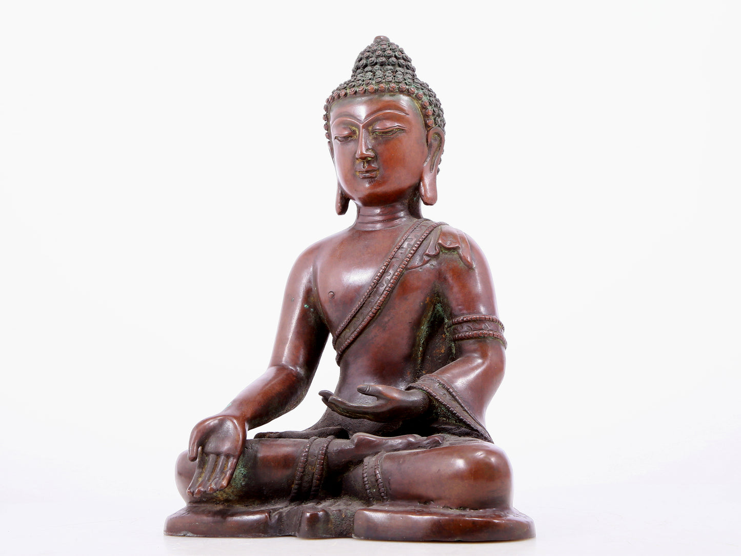 An Archaic Bronze Figure Of Buddha Shakyamuni