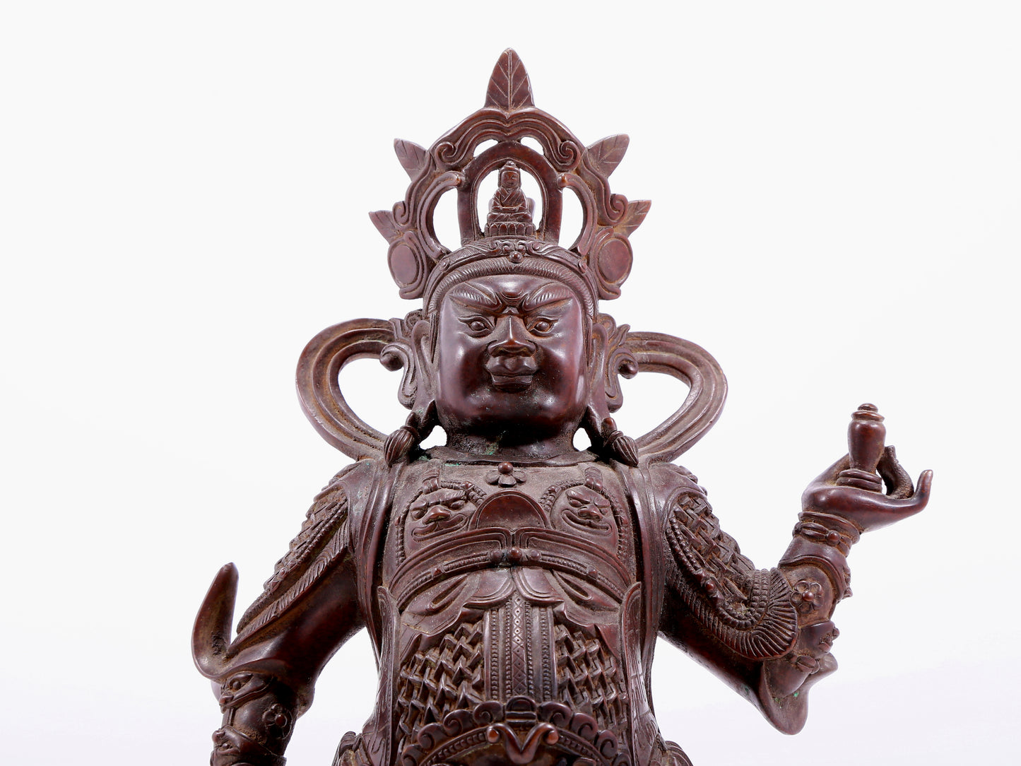 An Exquisite Bronze Figure Of Lokapala