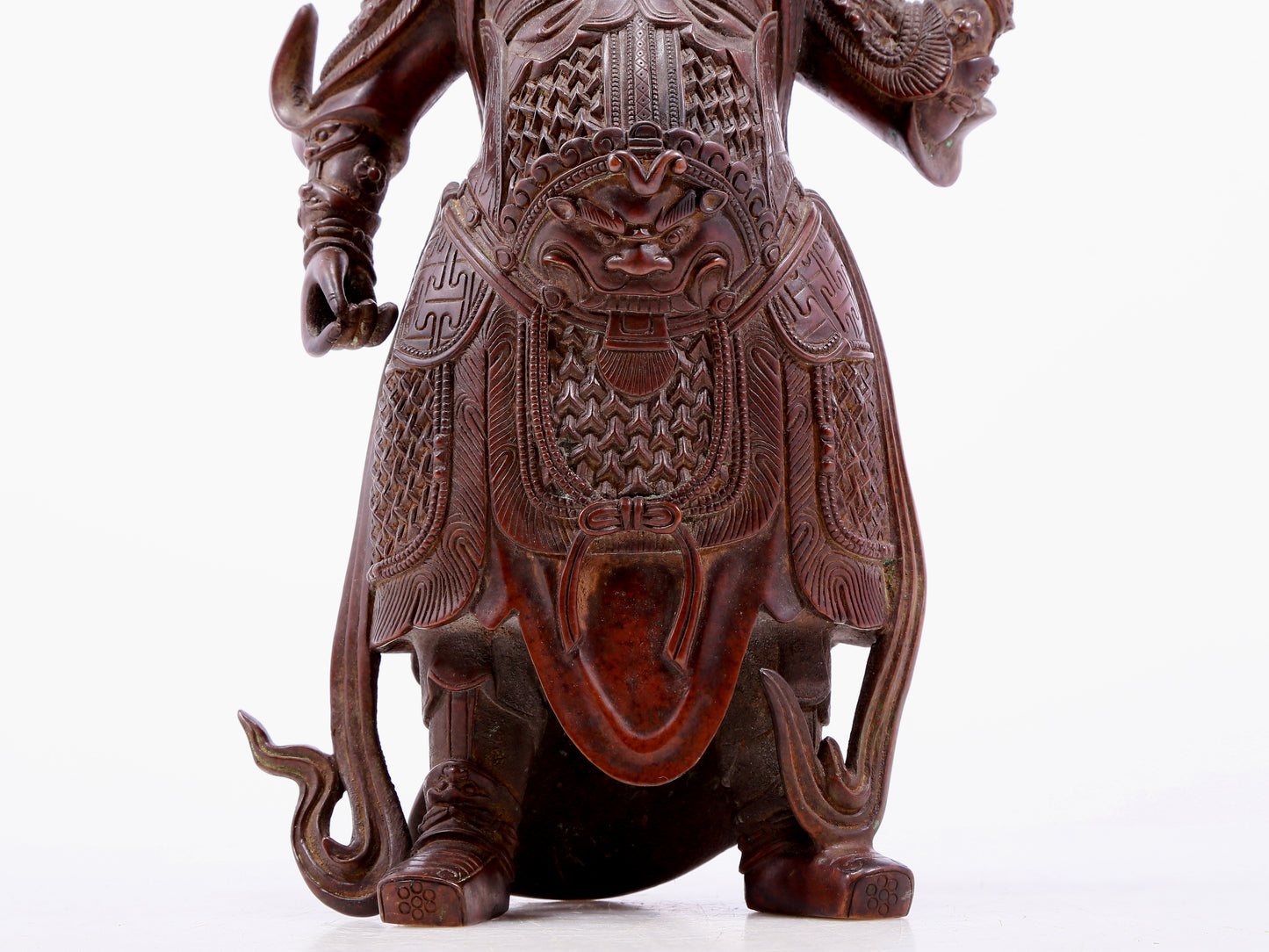 An Exquisite Bronze Figure Of Lokapala