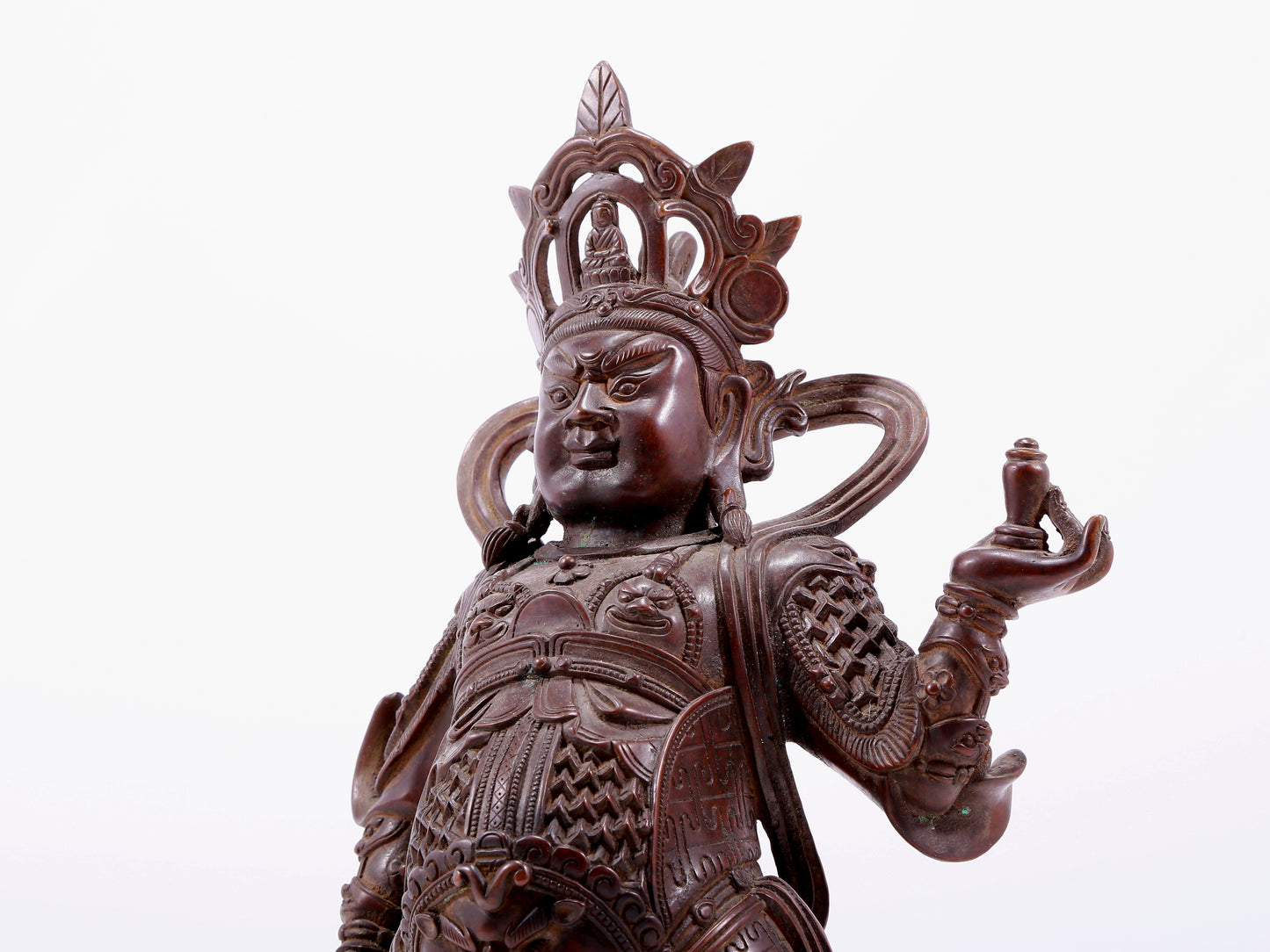 An Exquisite Bronze Figure Of Lokapala