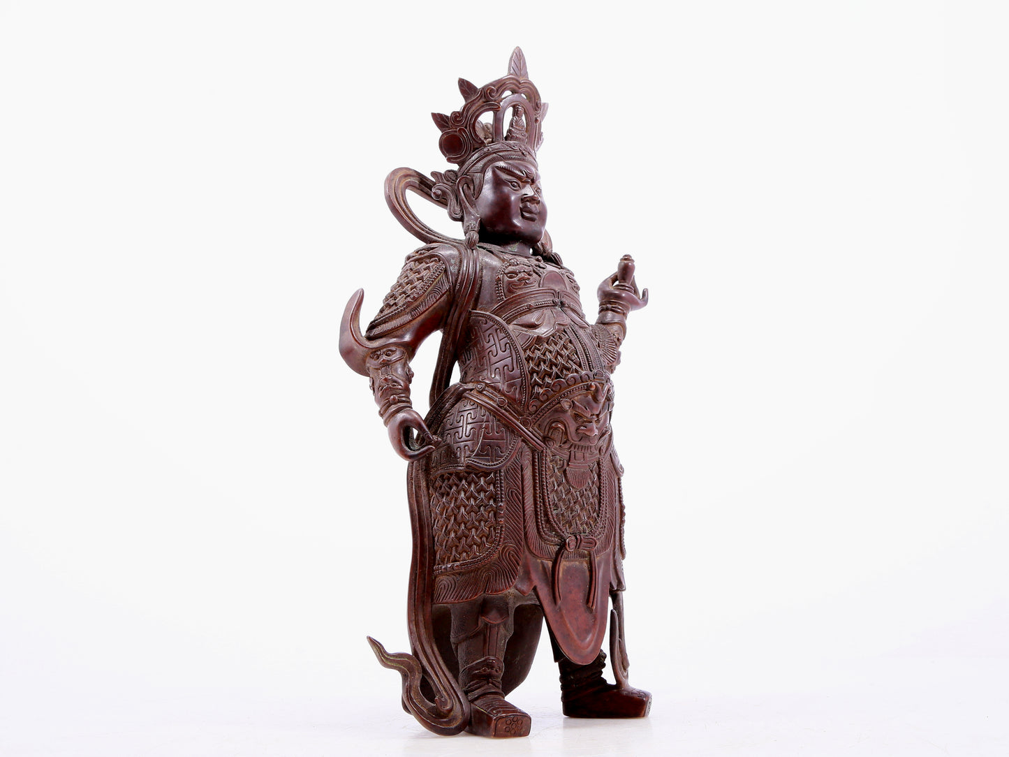 An Exquisite Bronze Figure Of Lokapala