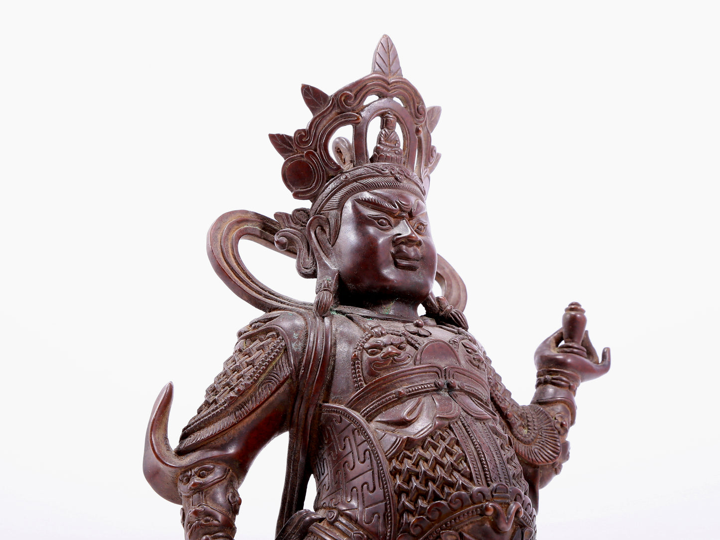 An Exquisite Bronze Figure Of Lokapala
