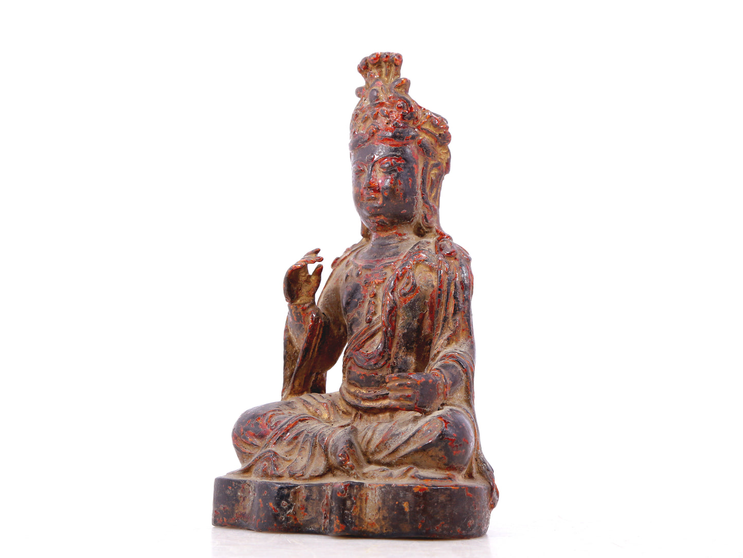 A rare bronze Guanyin statue,