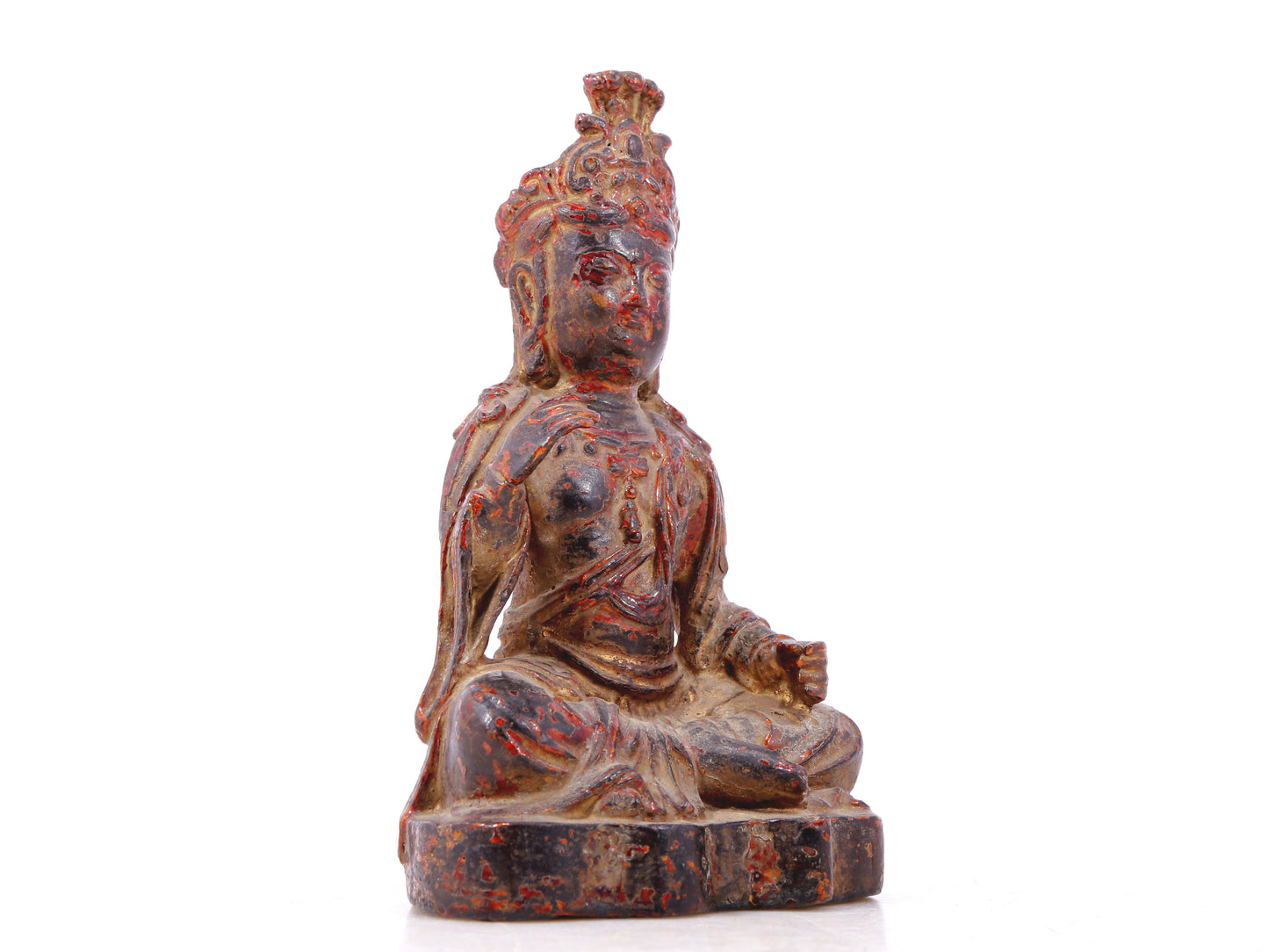 A rare bronze Guanyin statue,