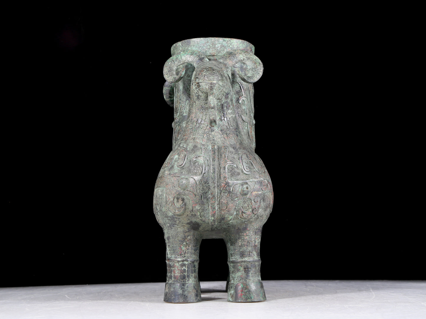 A precious bronze lamb's ear bottle