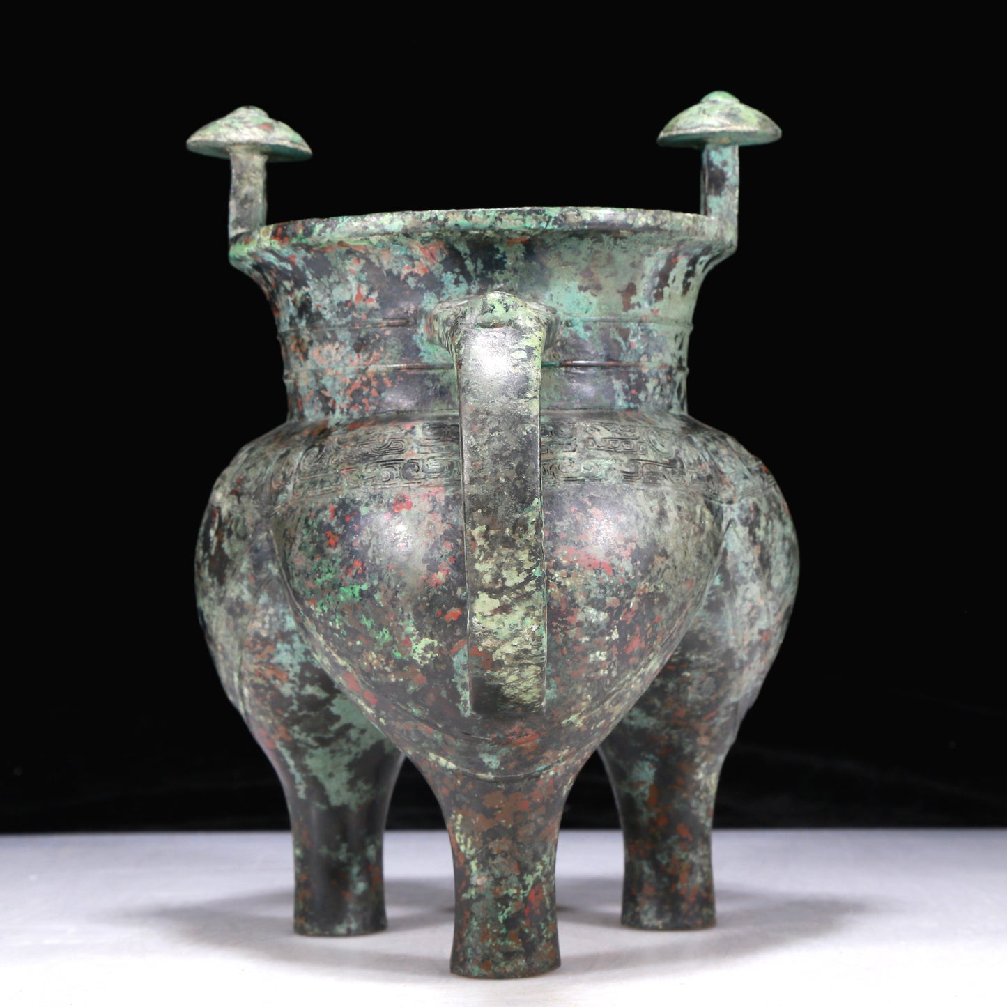 An Excellent Bronze 'Auspicious Beast' Tripod Cup With Inscriptions