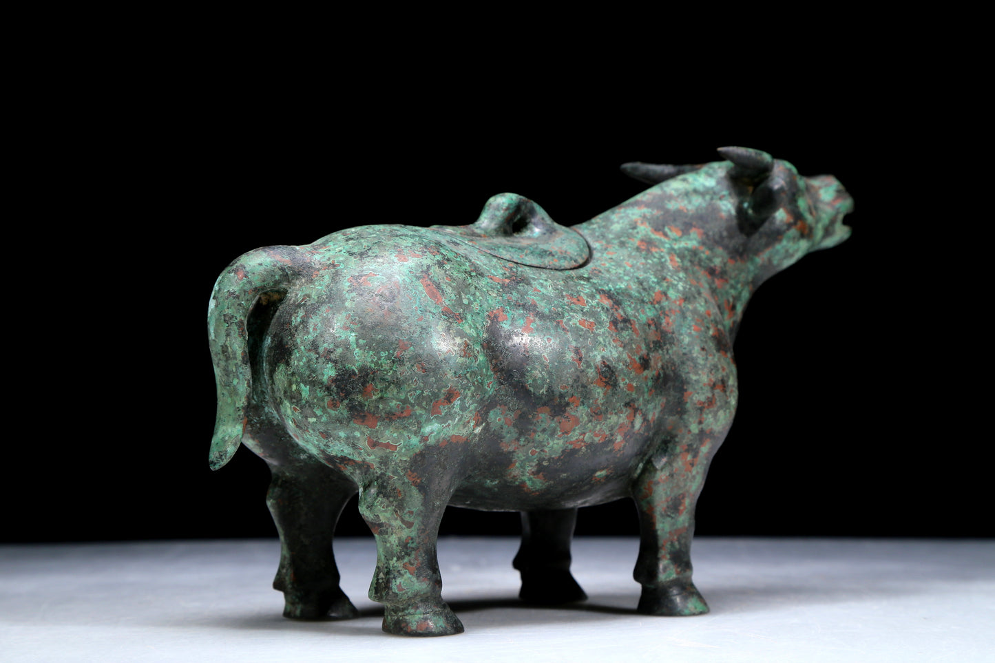 An Archaic Bronze Buffalo-Form Jar