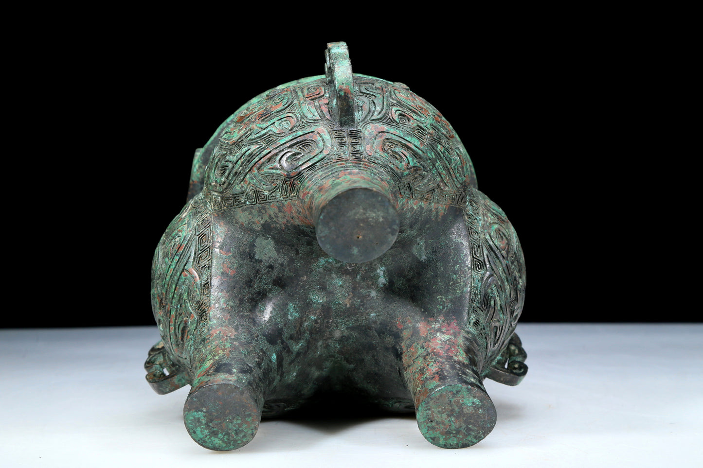 An Archaic Bronze 'Animal Mask' Tripod Censer With Inscriptions