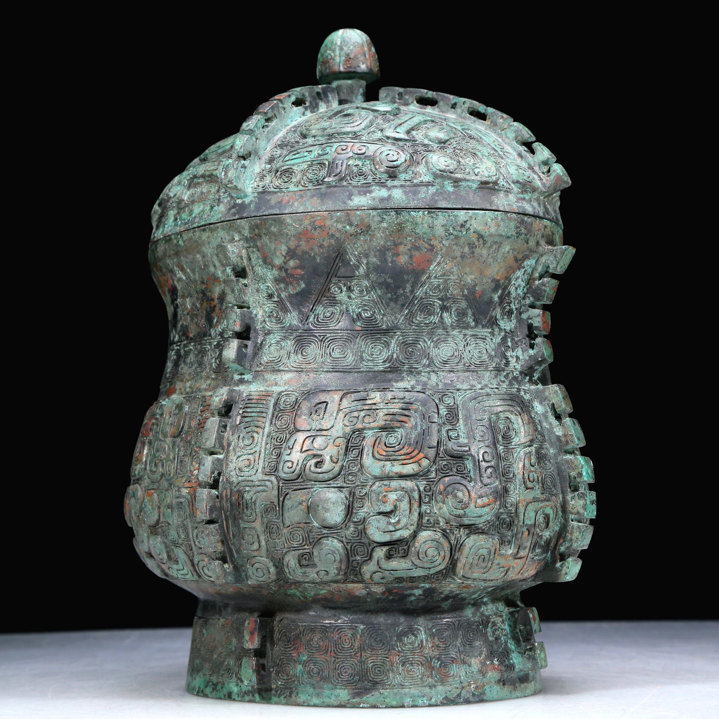 An Archaic Bronze 'Animal Mask' Jar With Inscriptions
