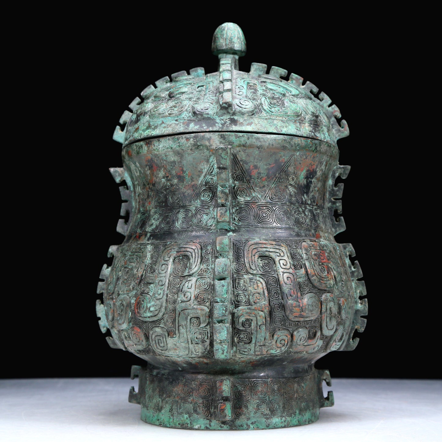 An Archaic Bronze 'Animal Mask' Jar With Inscriptions