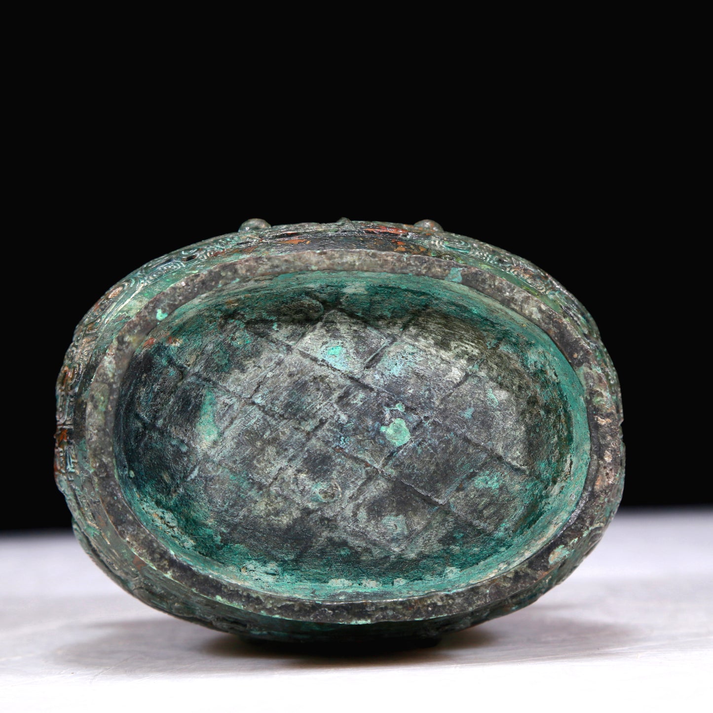 A Superb Bronze 'Animal Mask' Jar With Inscriptions