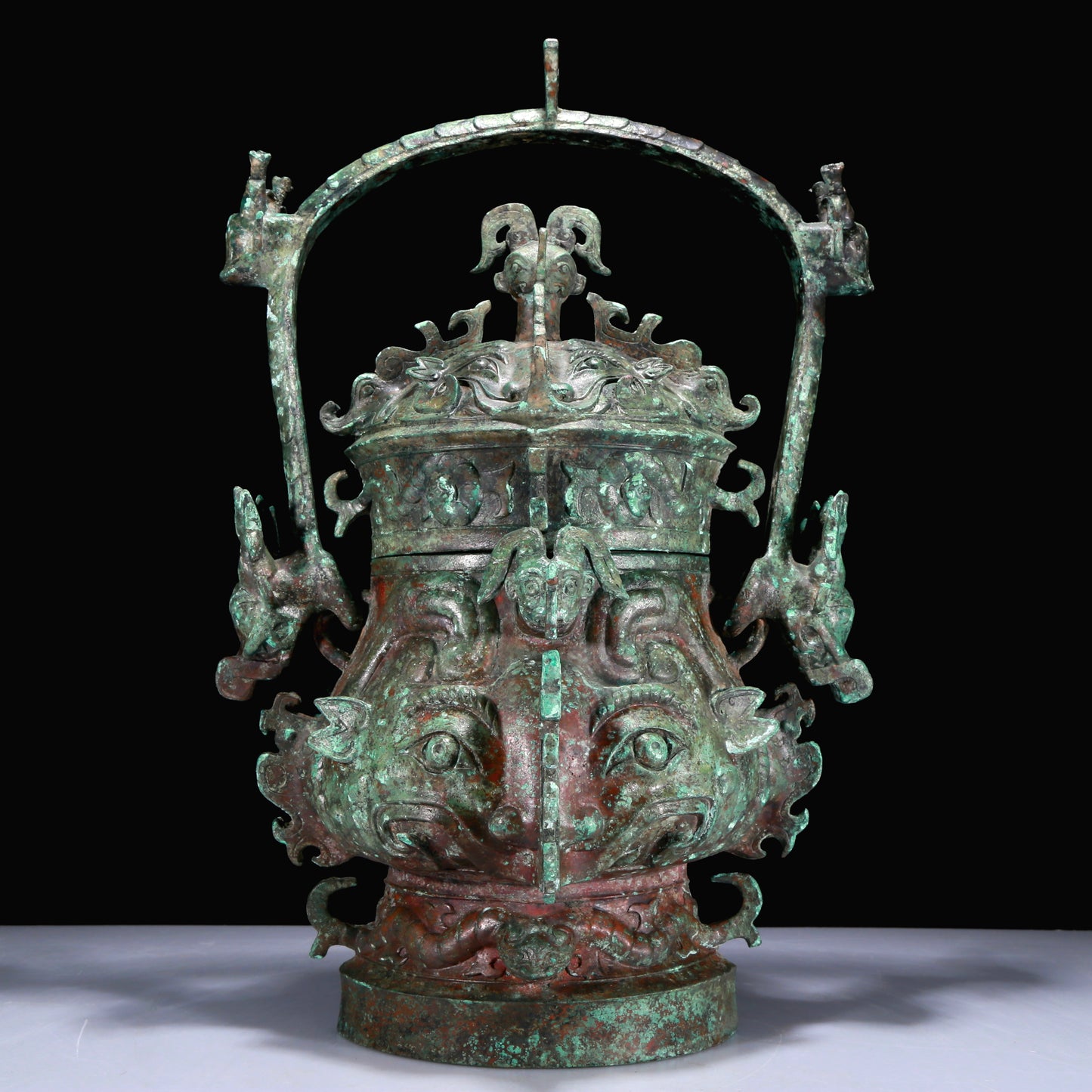A Superb Bronze 'Auspicious Beast' Jar With Inscriptions