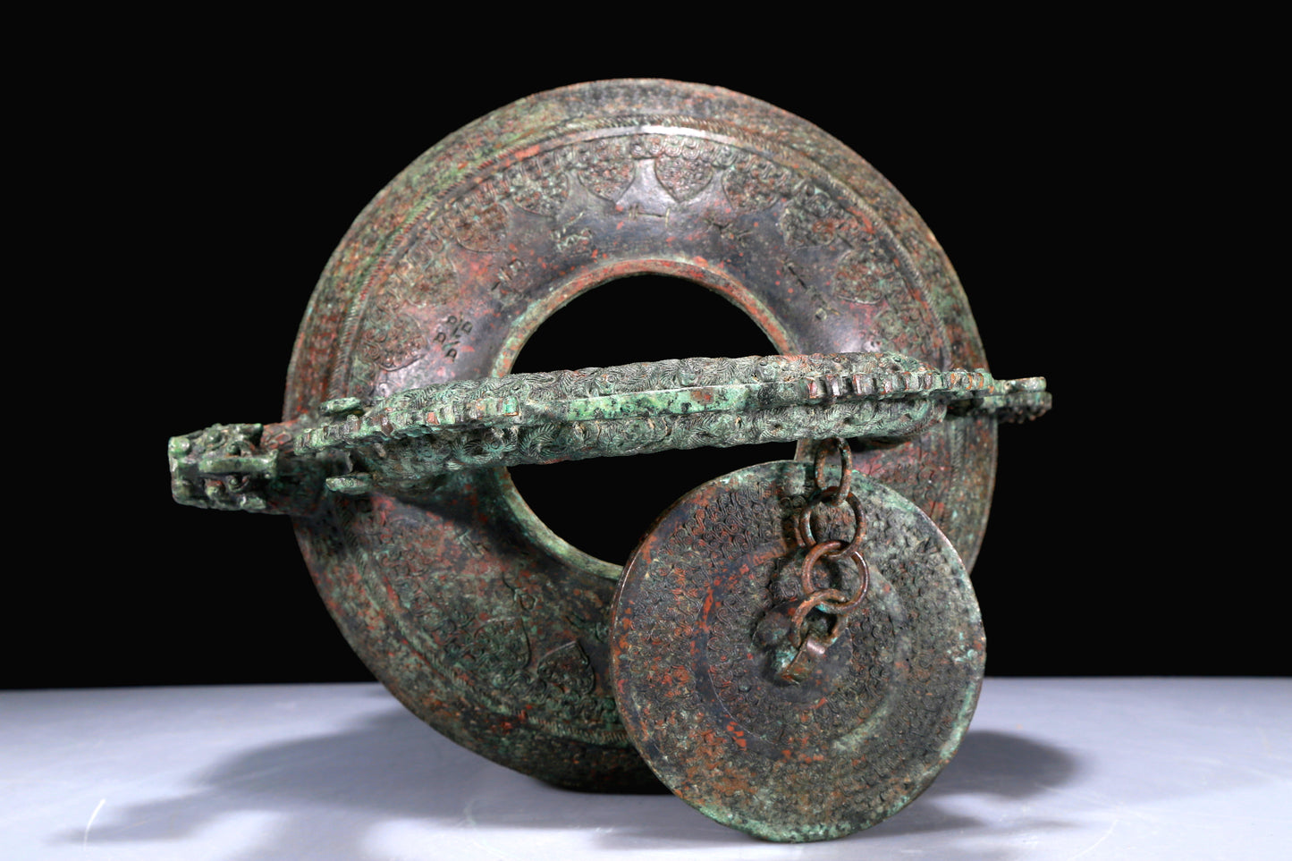 A Superb Bronze 'Dragon' Tripod Ewer With Inscriptions
