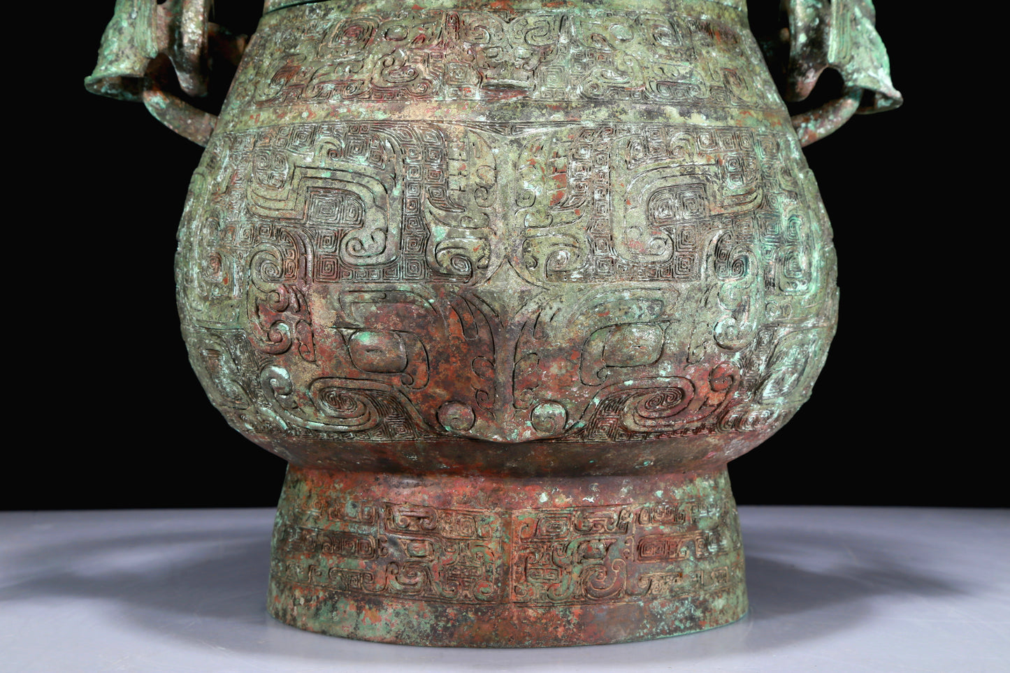 A Superb Bronze 'Animal Mask' Jar With Inscriptions