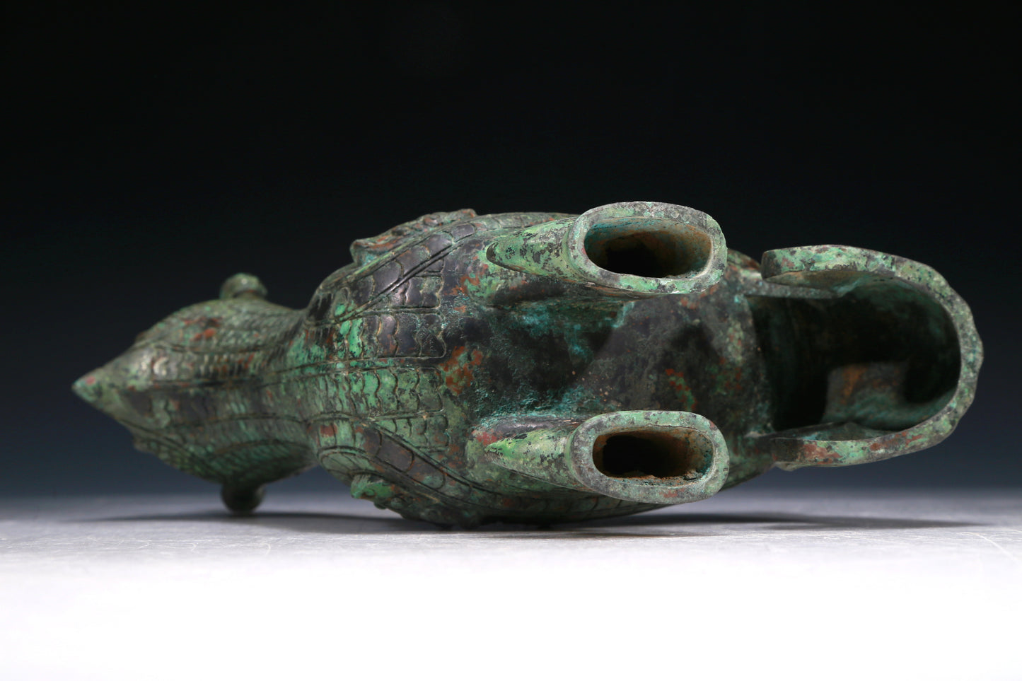 A Wonderful Bronze Auspicious Beast-Form Jar With Inscriptions