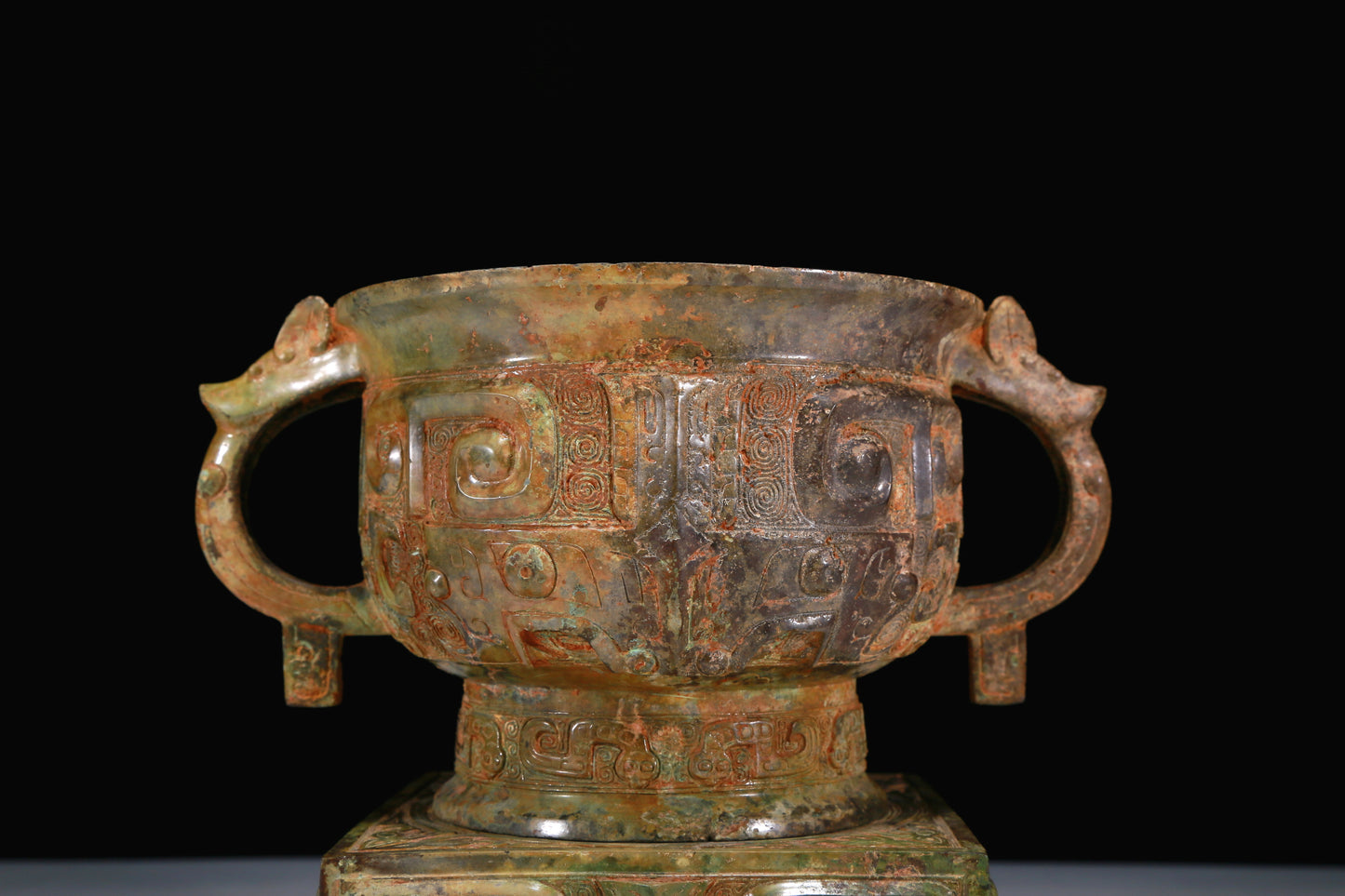A Wonderful Bronze 'Animal Mask' Censer With Inscriptions
