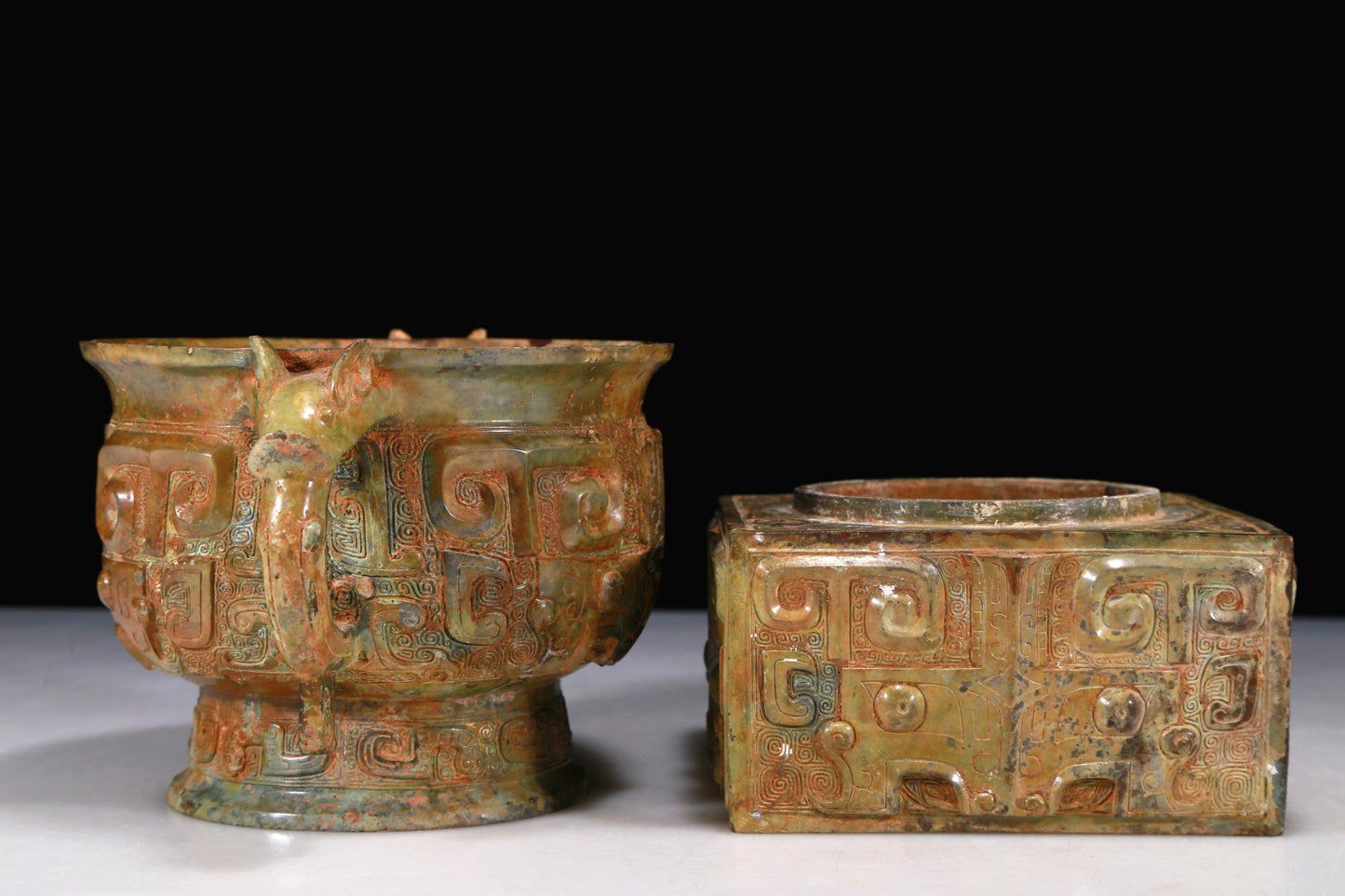 A Wonderful Bronze 'Animal Mask' Censer With Inscriptions