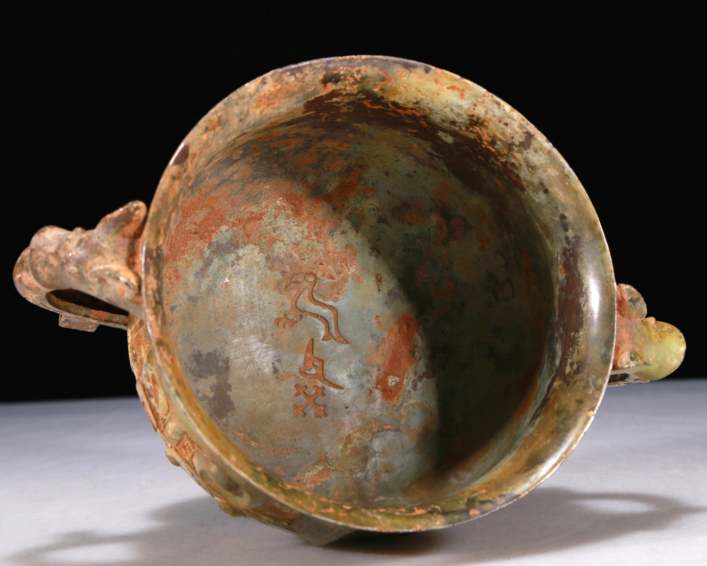 A Wonderful Bronze 'Animal Mask' Censer With Inscriptions
