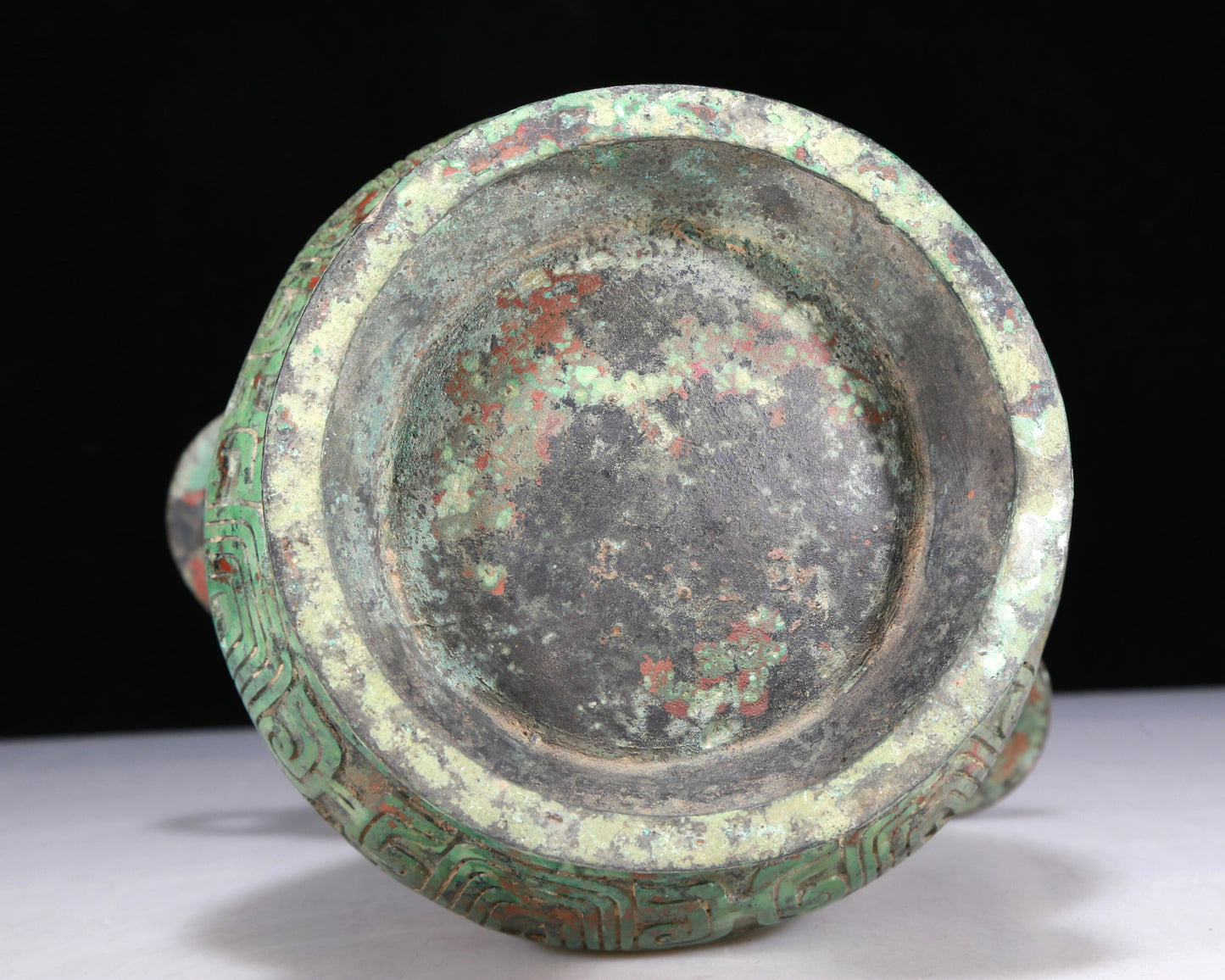 A Wonderful Bronze Beast-Handled Vase And Cover