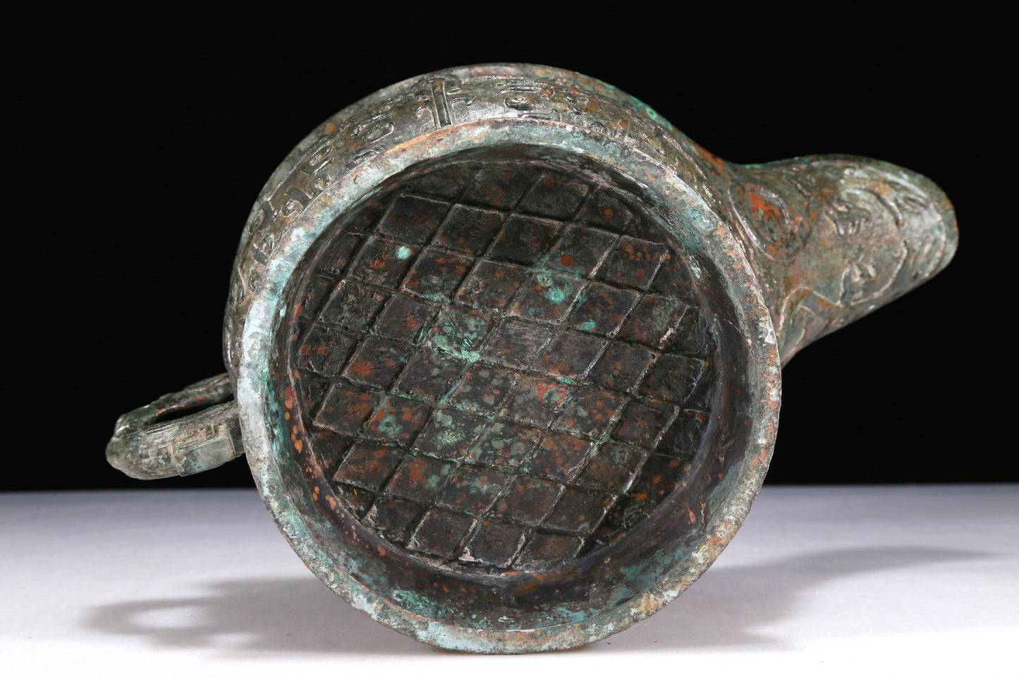 A Wonderful Bronze 'Auspicious Beast& Animal Mask' Ewer With Inscriptions