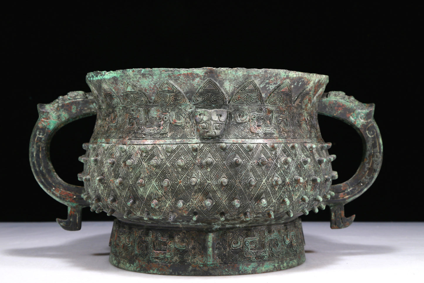 An Excellent Bronze Beast-Handled Censer With Inscriptions