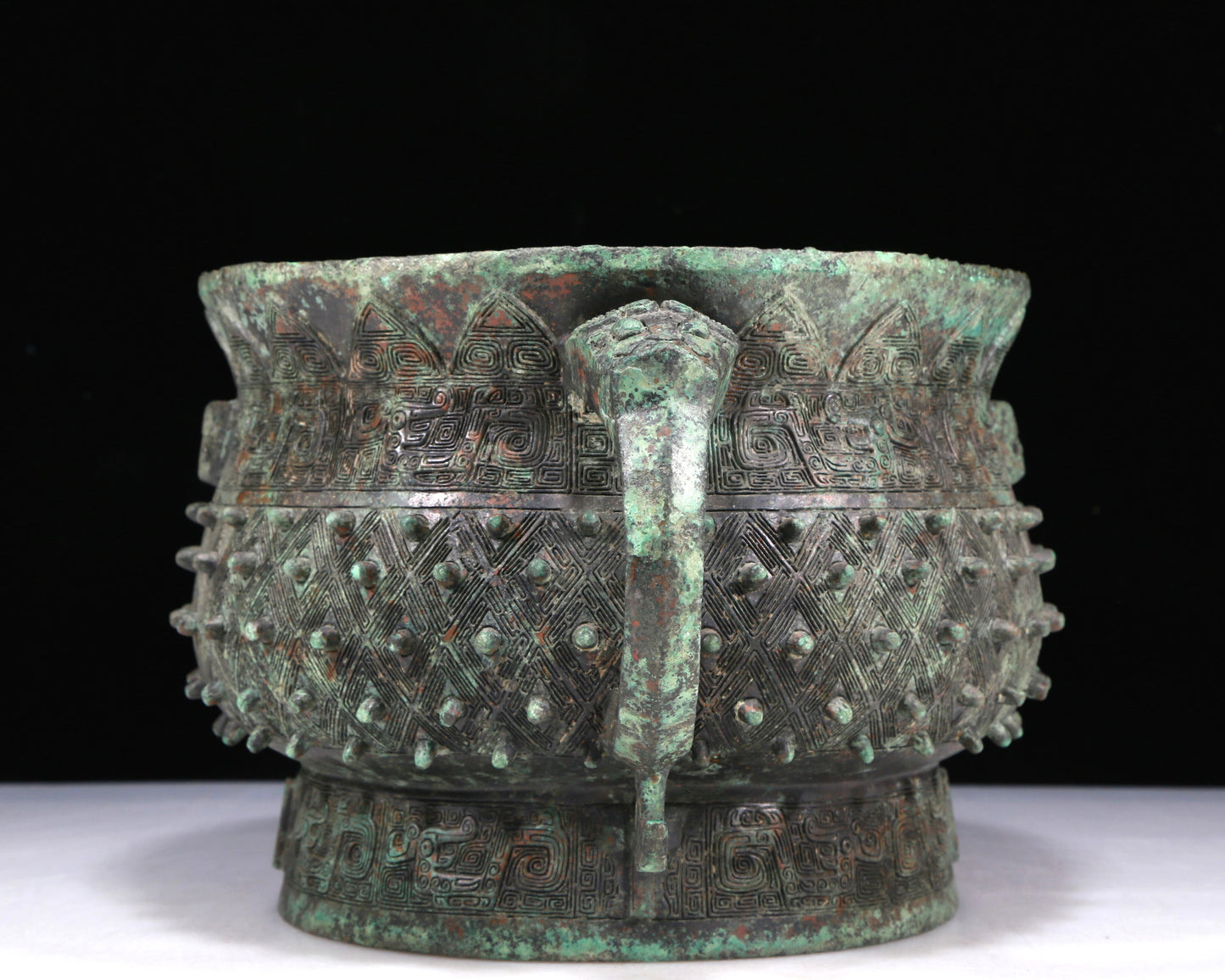 An Excellent Bronze Beast-Handled Censer With Inscriptions